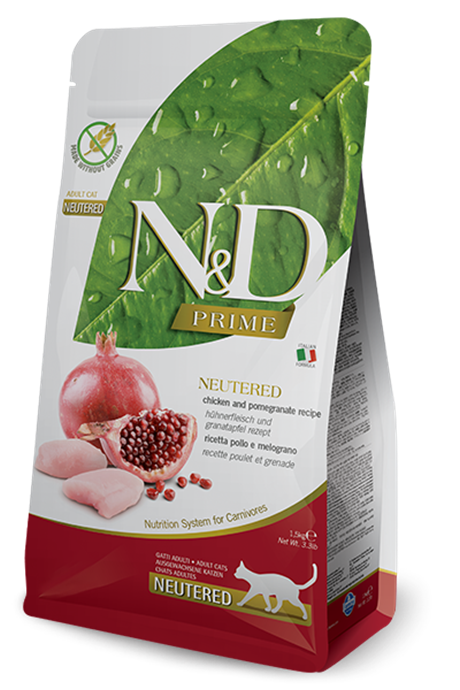 N&D Prime Tavuk&Nar Tahılsız Kısırlaştırılmış Kedi Maması 1.5kg