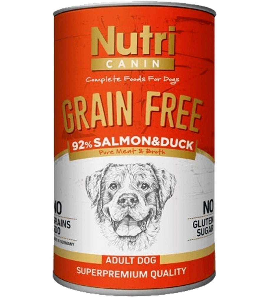 Nutri Somonlu ve Ördekli Tahılsız Köpek Konservesi 400gr