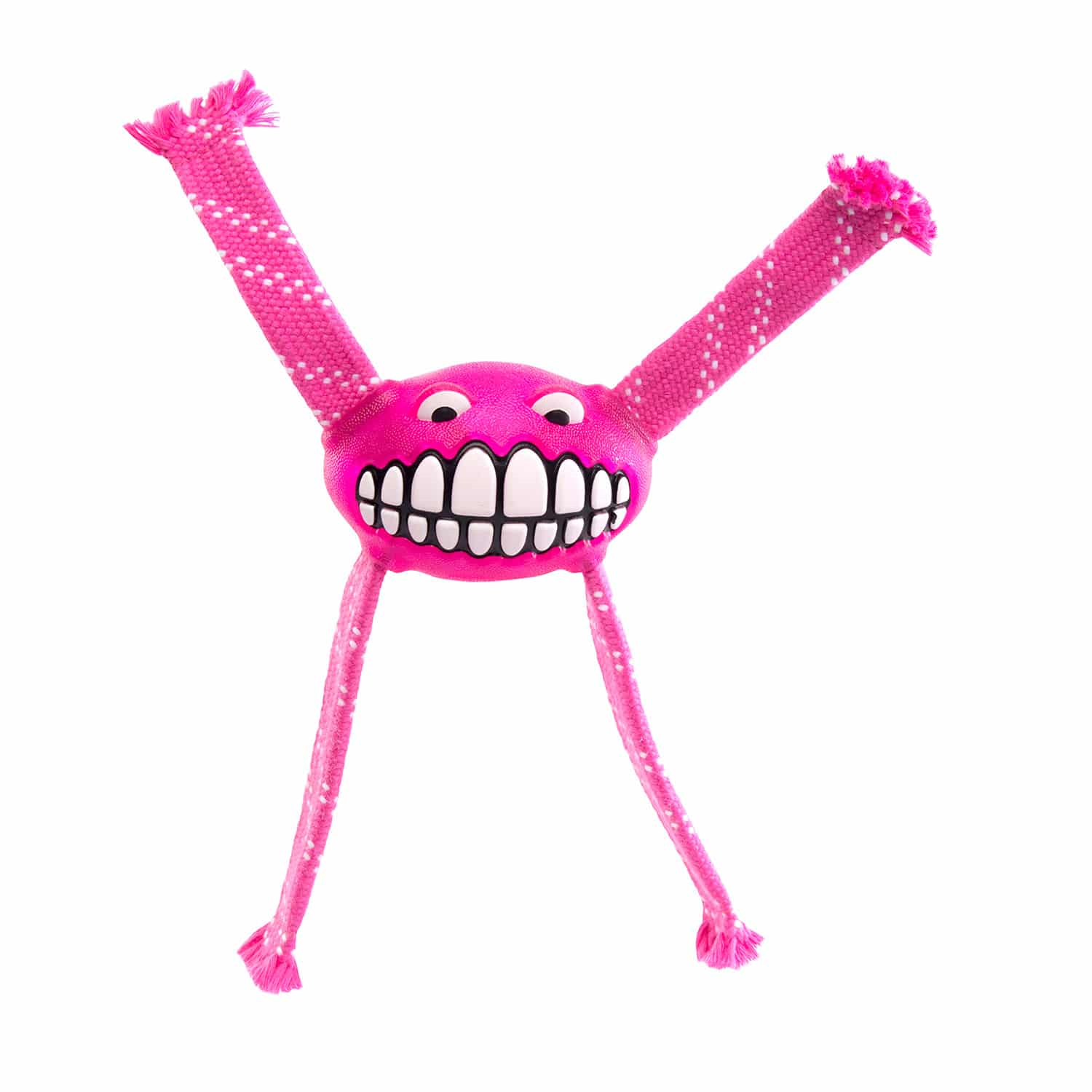 Rogz Flossy Grinz Sesli Köpek Oyuncağı Pembe Large