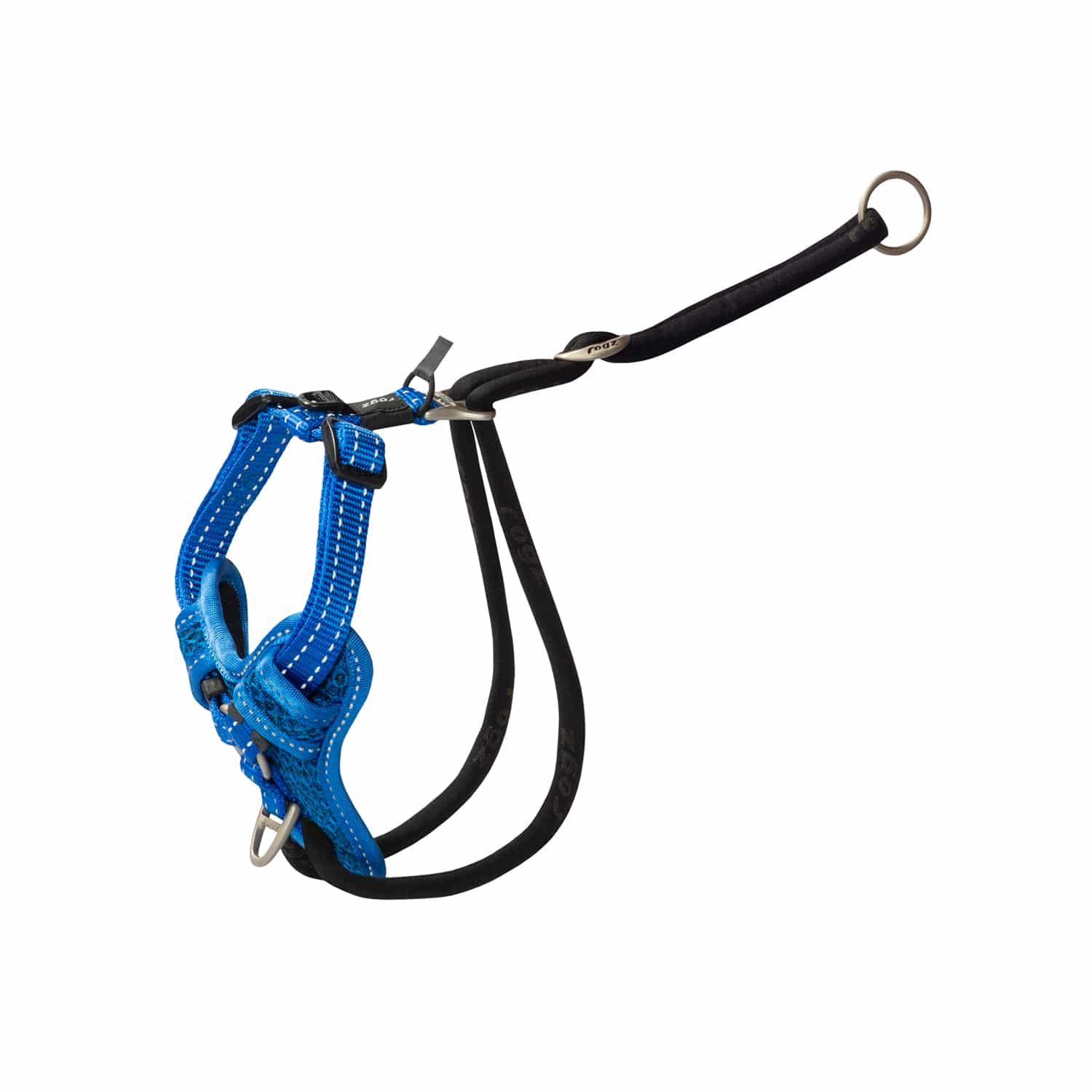 Rogz Stop-Pull Harness Belden Boğma Köpek Göğüs Tasması Mavi Medium