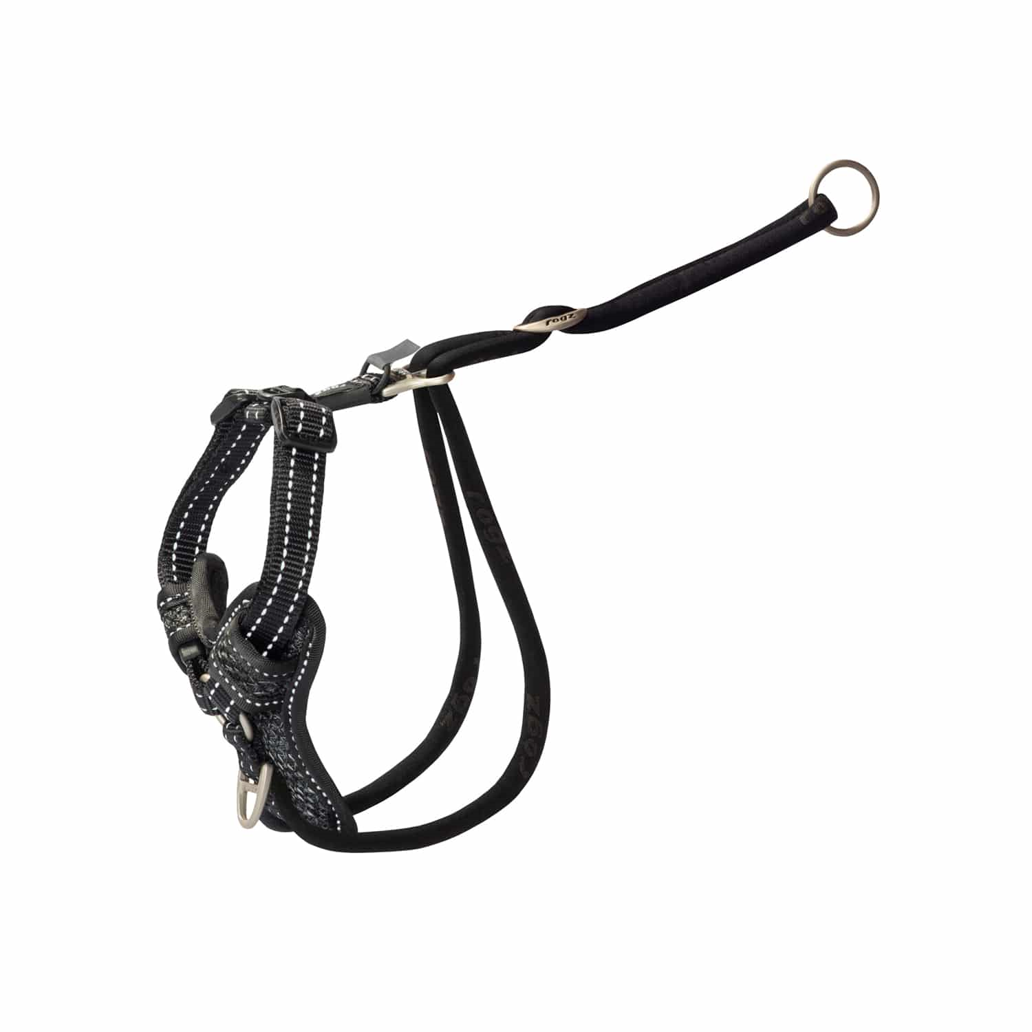Rogz Stop-Pull Harness Belden Boğma Köpek Göğüs Tasması Siyah Medium