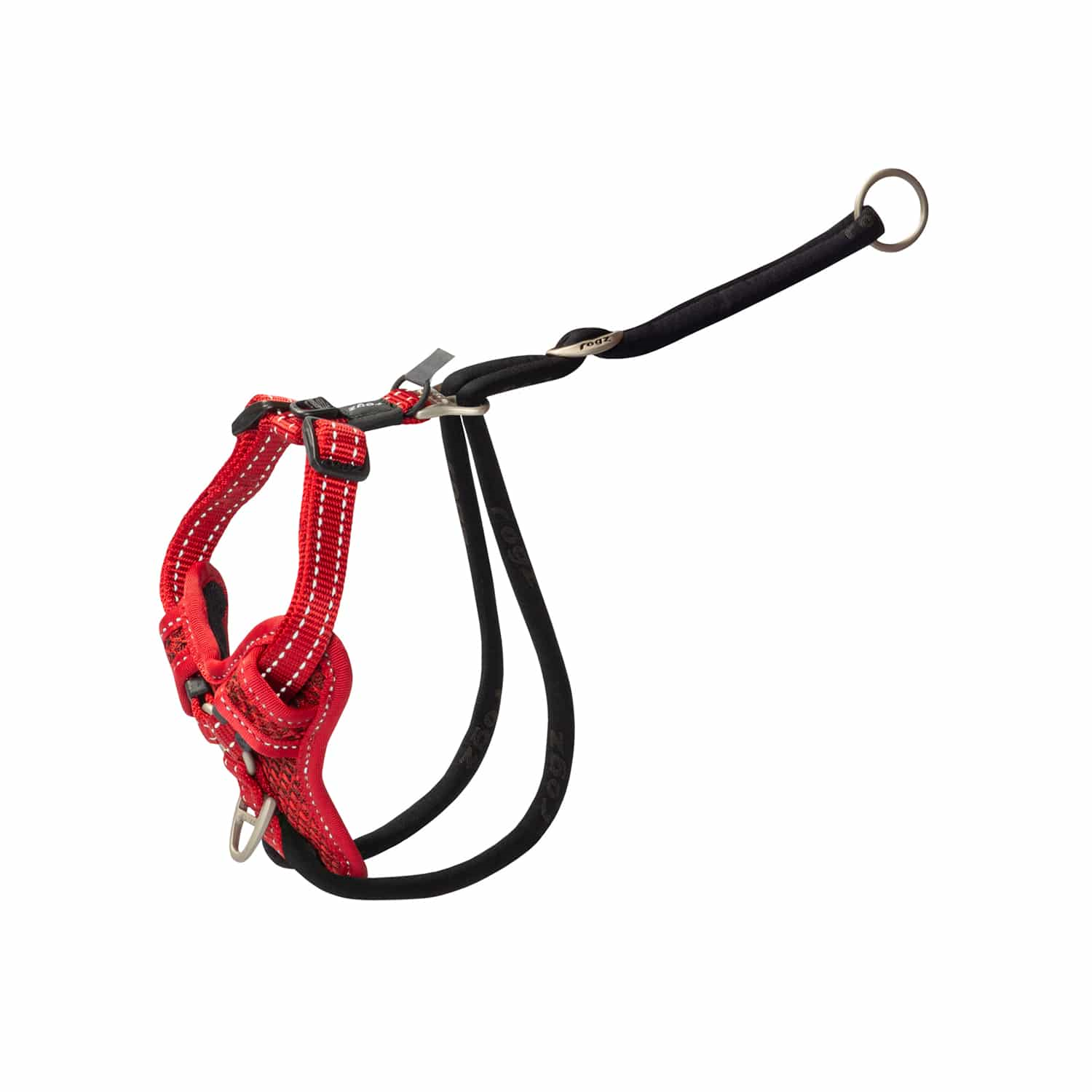 Rogz Stop-Pull Harness Belden Boğma Köpek Göğüs Tasması Kırmızı Medium