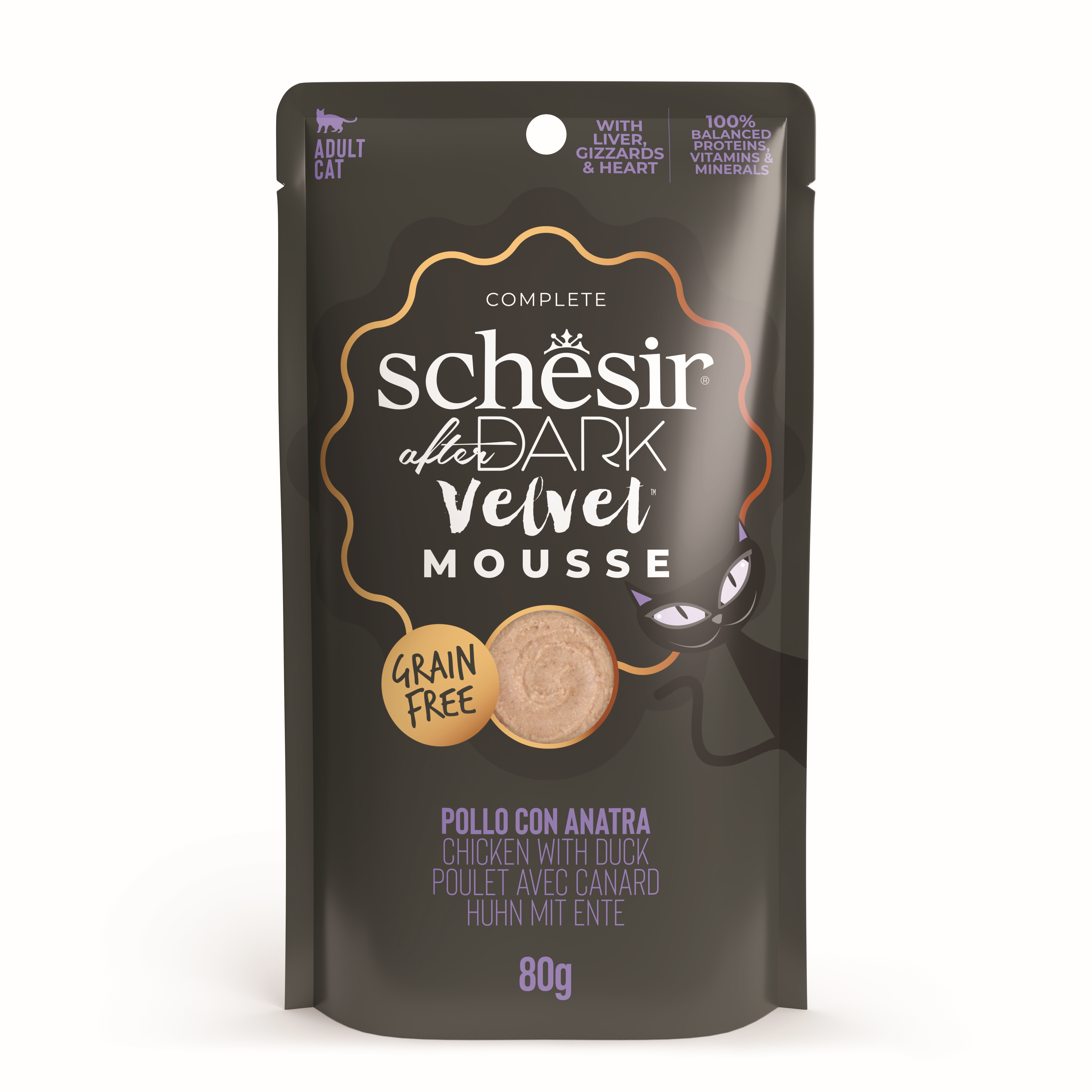Schesir After Dark Tavuklu ve Ördekli Mousse Pouch 80gr