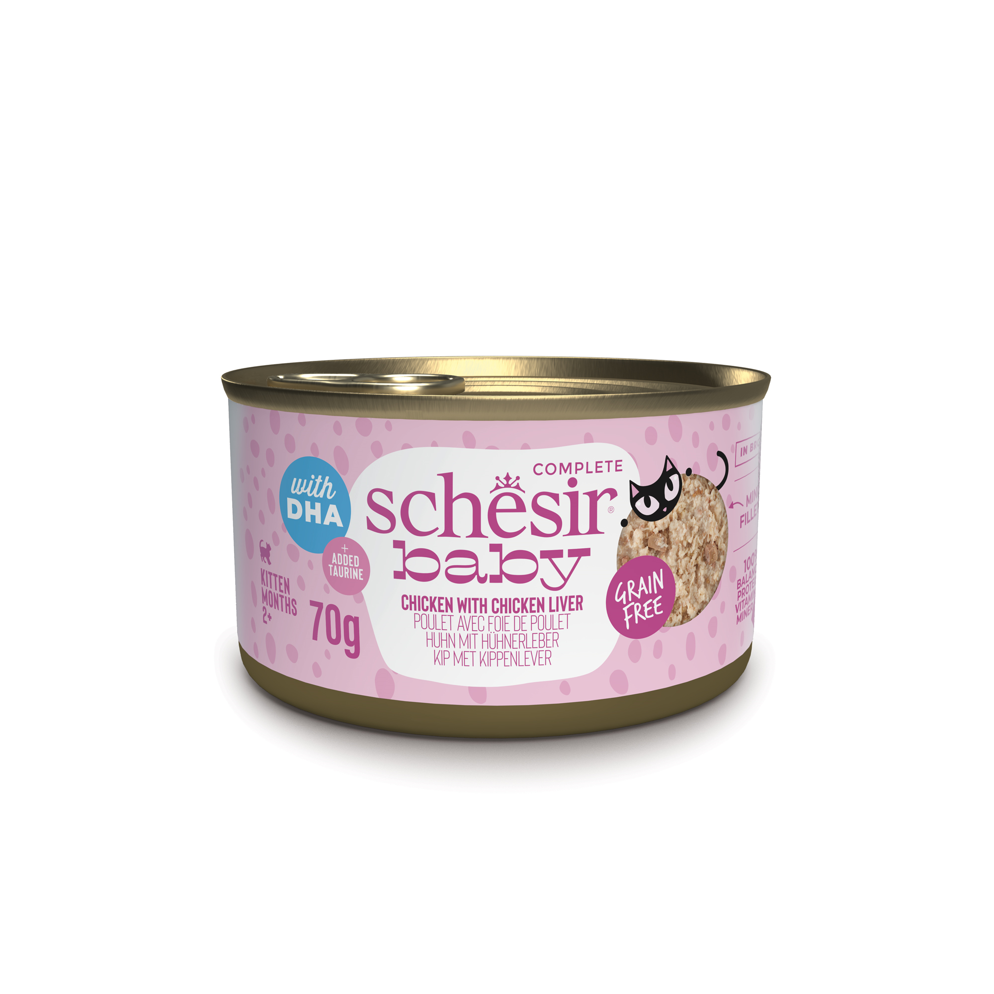 Schesir Baby Tavuklu ve Ciğerli Yavru Kedi Konservesi 70gr