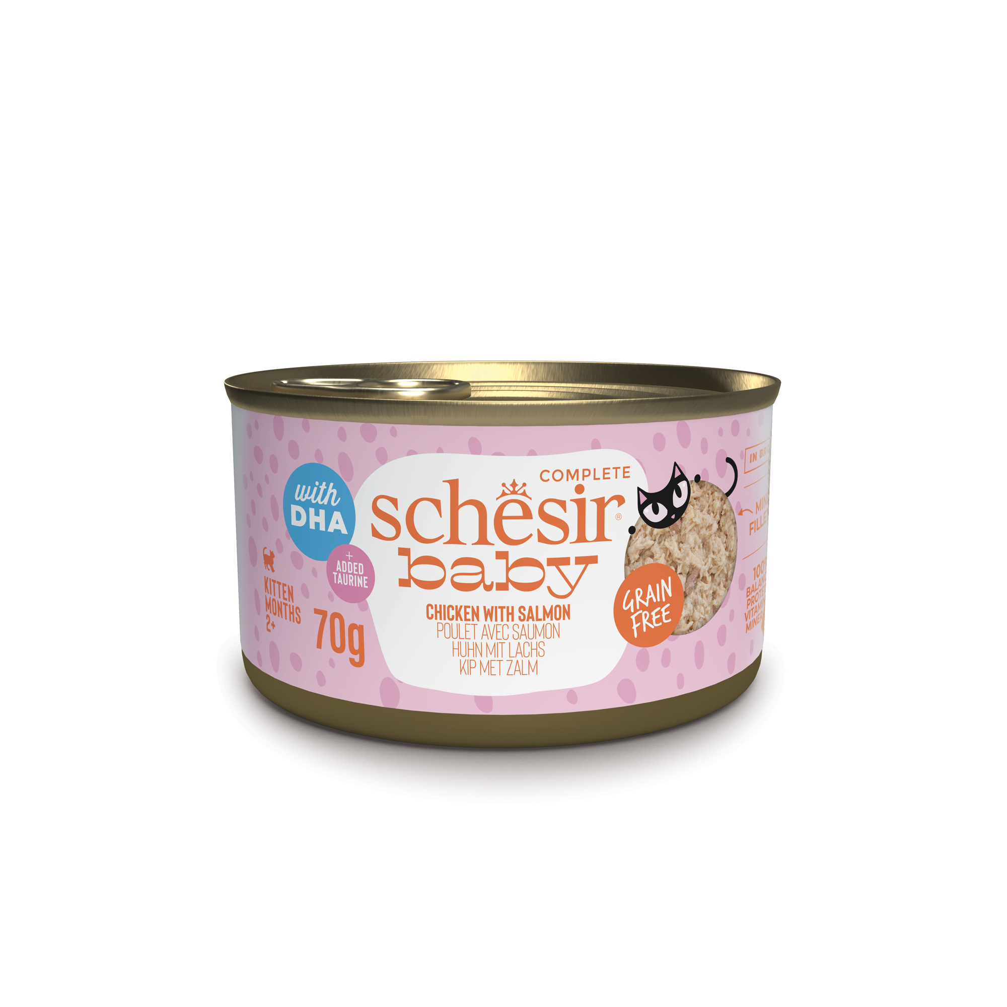 Schesir Baby Tavuklu ve Somonlu Yavru Kedi Konservesi 70gr