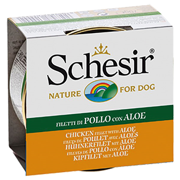 Schesir Jöleli Tavuk Fileto Ve Aloe Veralı Yetişkin Köpek Konservesi 150gr 