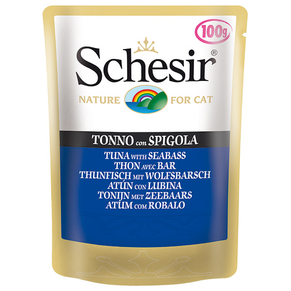 Schesir Ton Balıklı ve Levrekli Pouch 100gr