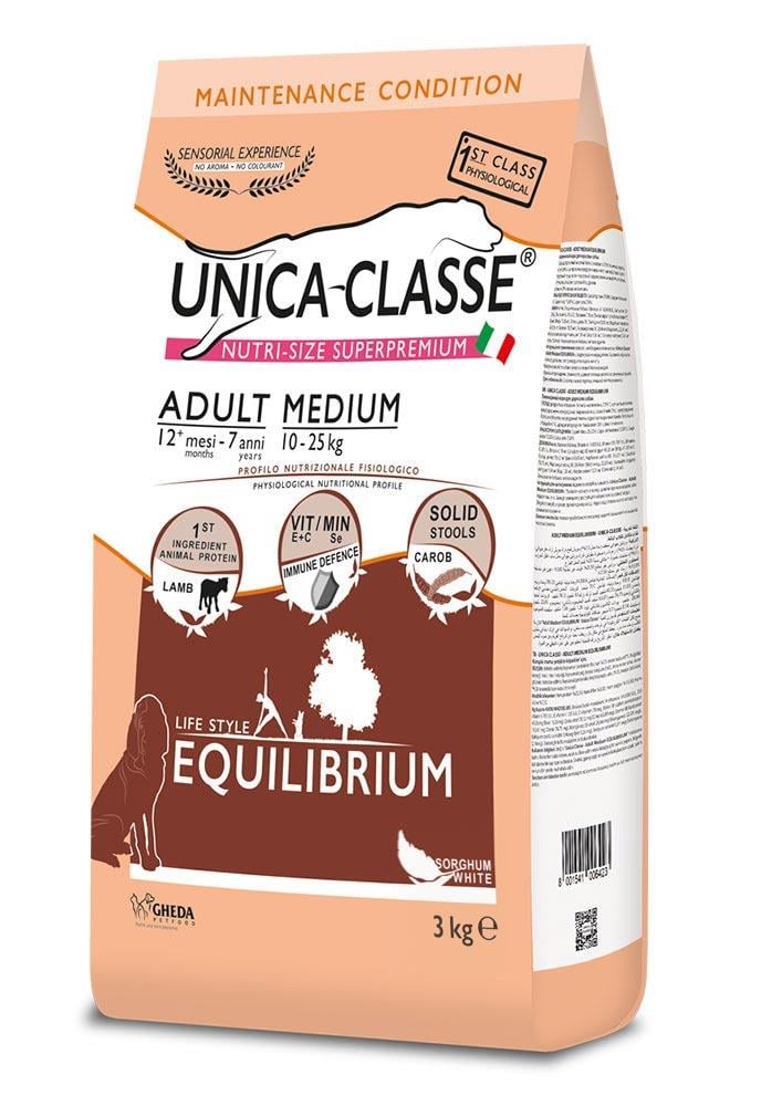 Unica Classe Medium Adult Equilibrium Kuzu Etli Orta Irk Yetişkin Köpek Maması 3kg