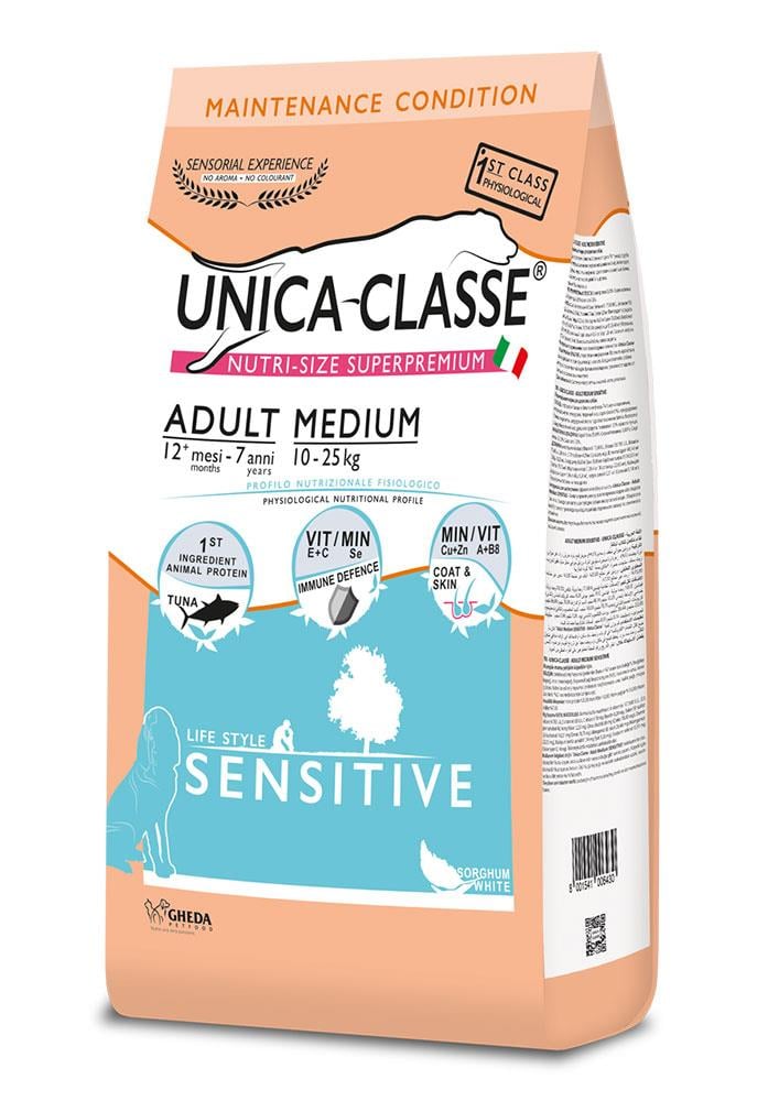 Unica Classe Medium Adult Sensitive Ton Balıklı Orta Irk Yetişkin Köpek Maması 3kg