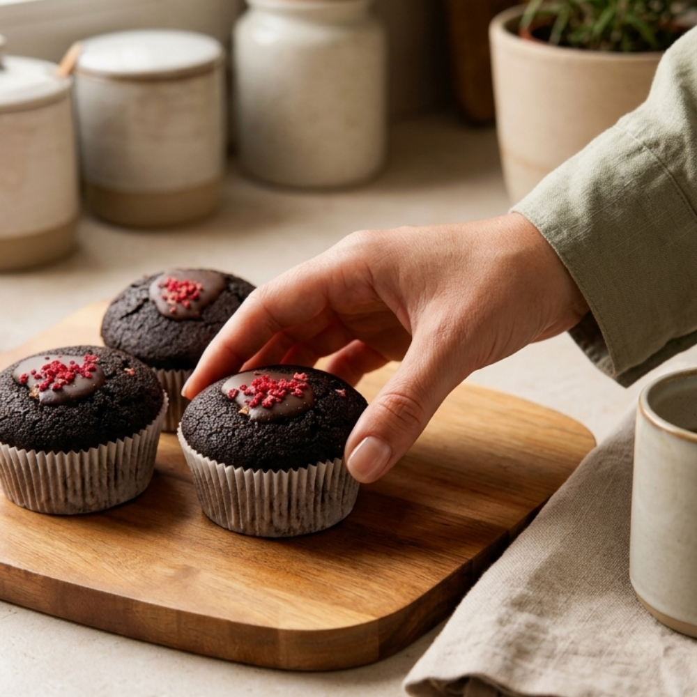 Badem Unlu & Çikolatalı Cupcake 3lü