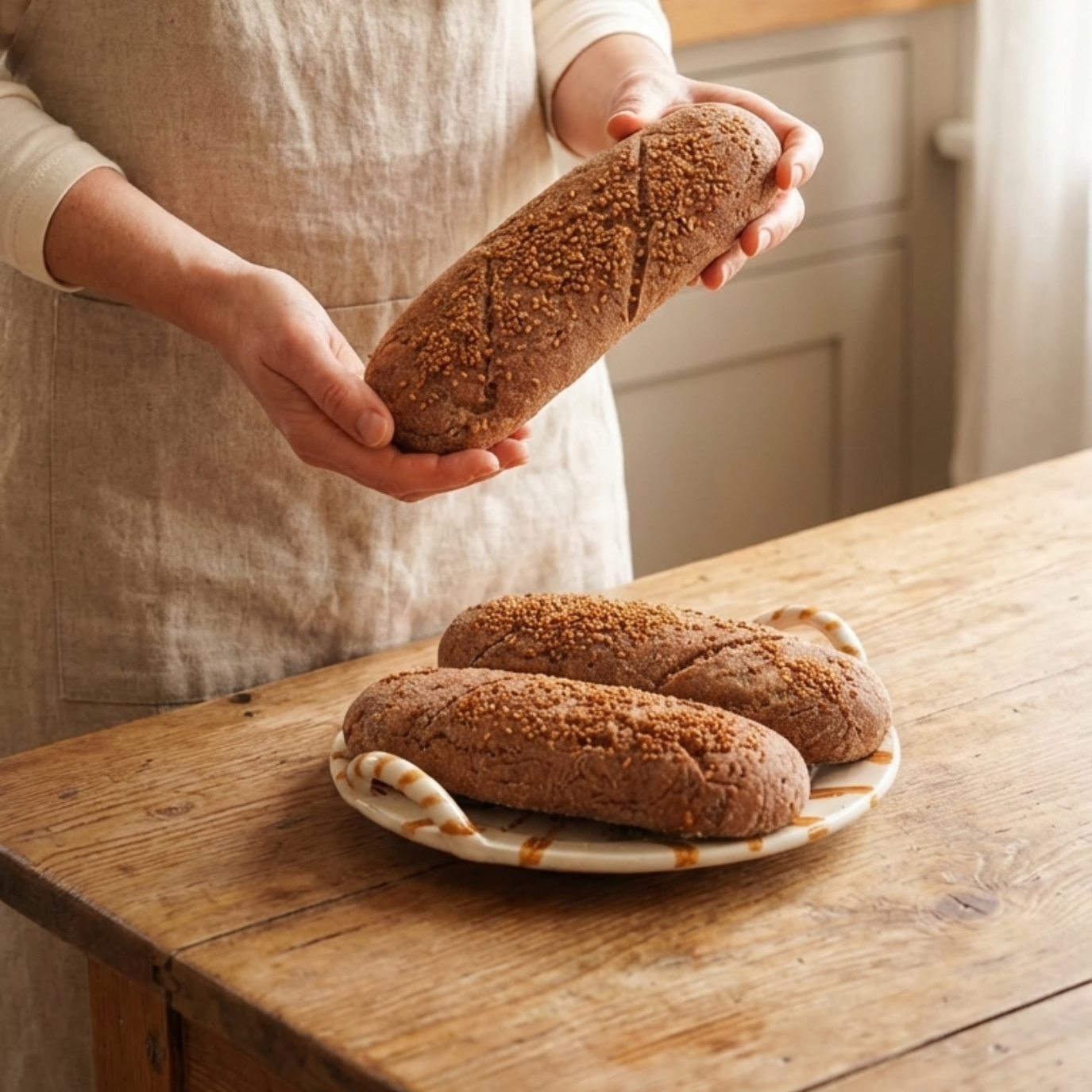 Glutensiz Ekşi Mayalı Sandaviç Ekmeği 3lü