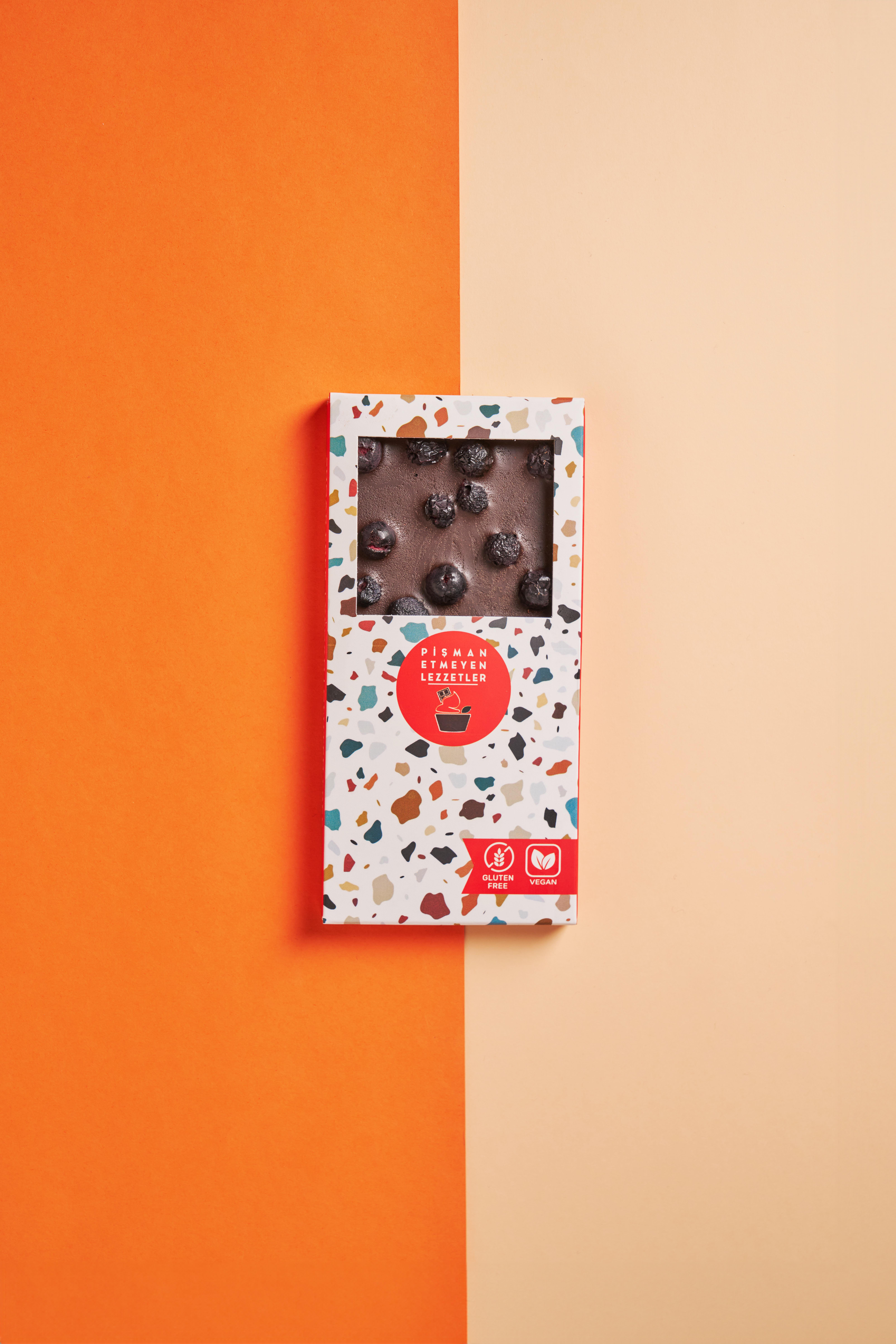 Yaban Mersinli Bitter Tablet Çikolata