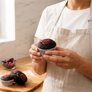 Badem Unlu & Çikolatalı Cupcake 3lü