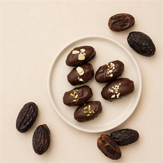 Çikolata Kaplı Hurma Hediyelik Kutu (12li)