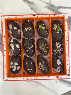 Çikolata Kaplı Hurma Hediyelik Kutu (12li)