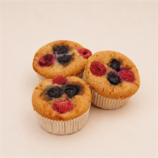 Sorgum Unlu & Orman Meyveli Cupcake 3lü