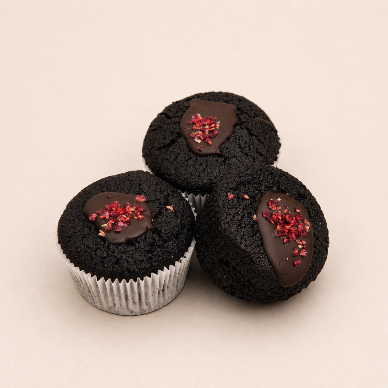 Badem Unlu & Çikolatalı Cupcake 3lü