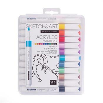 22-0126 SKETCH & ART AKRİLİK MARKER 12 RENK