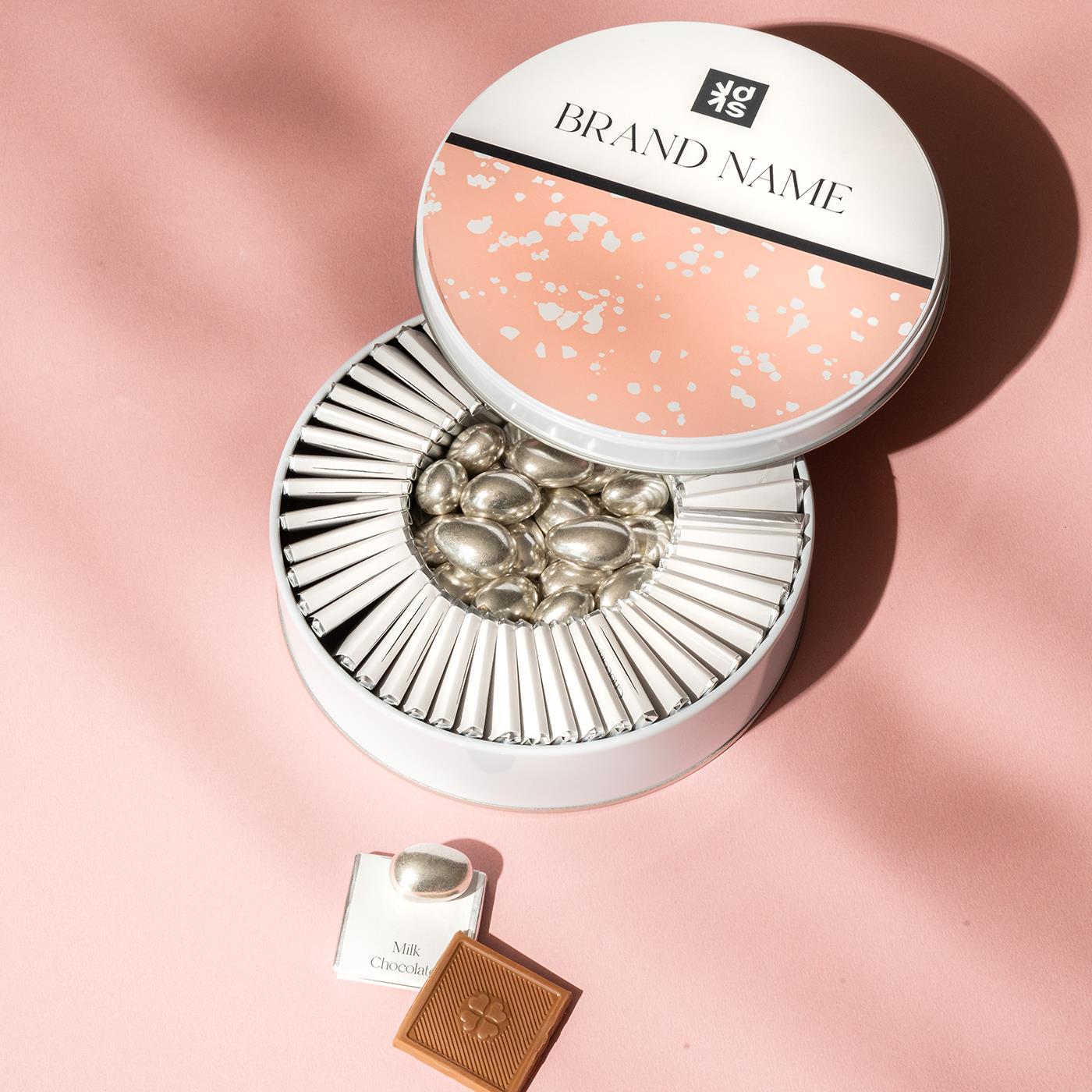 Firma Logolu Metal Kutu Çikolata 510g