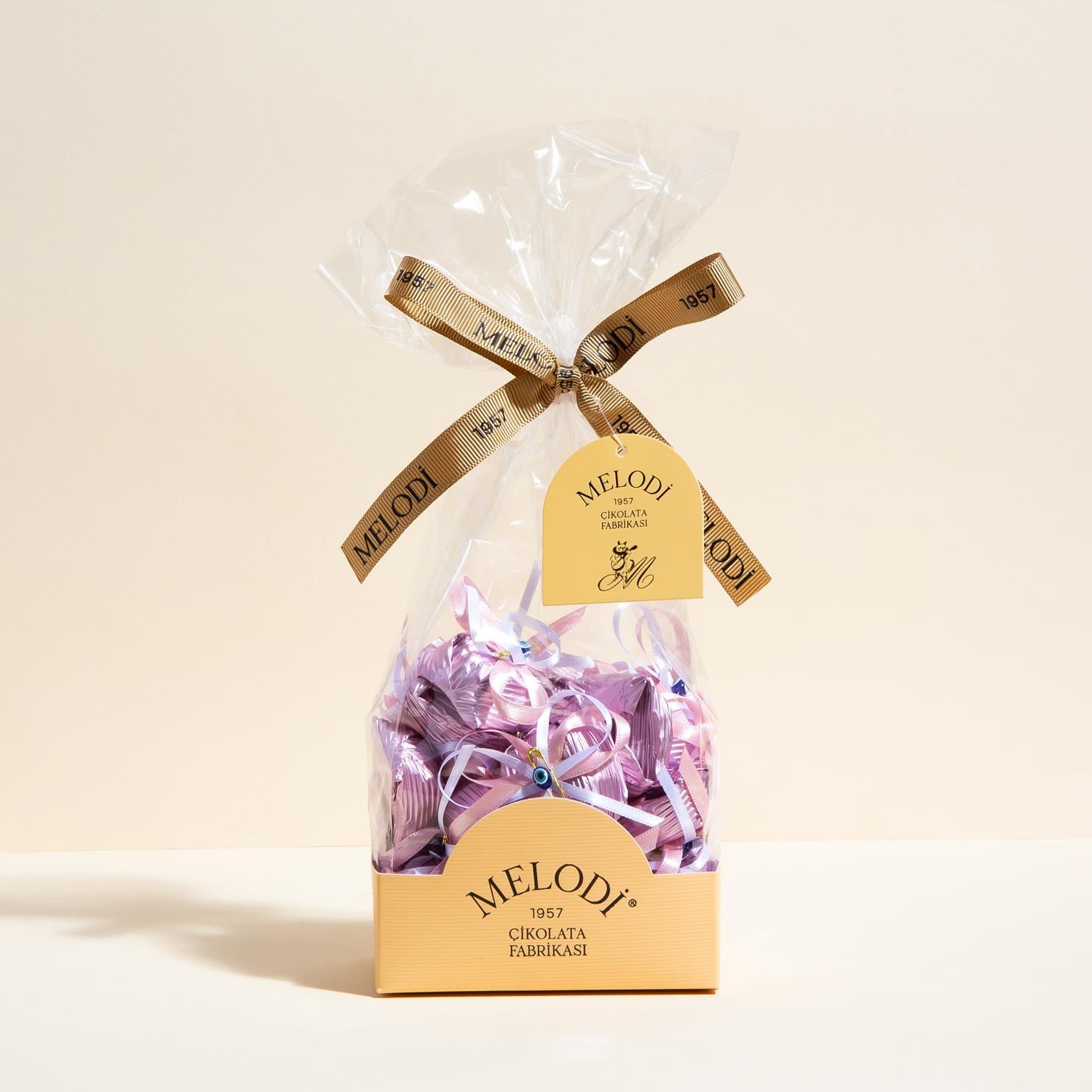 Dekorlu Boncuk Baton Pembe 350g - Kız Bebek Çikolatası
