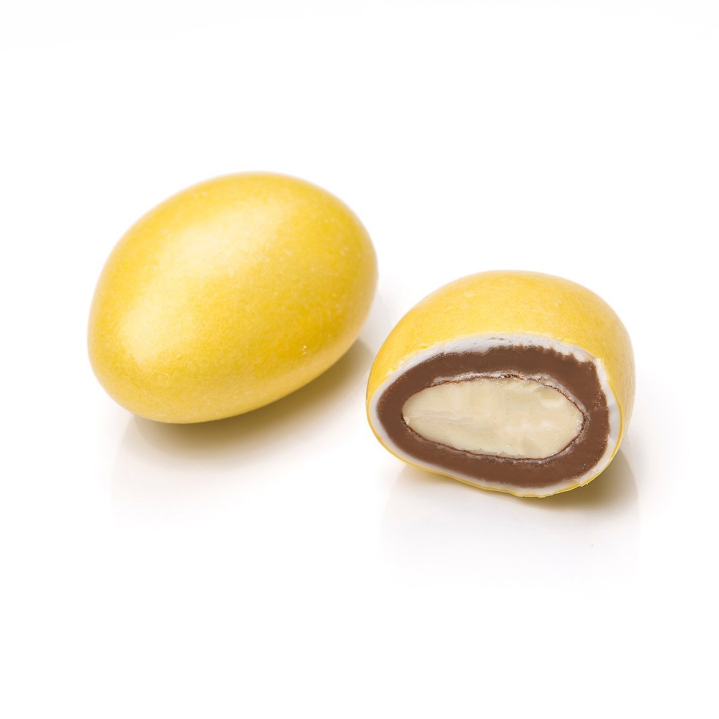 Sarı Renkli Çikolatalı Badem Şekeri - Melodi Çikolata