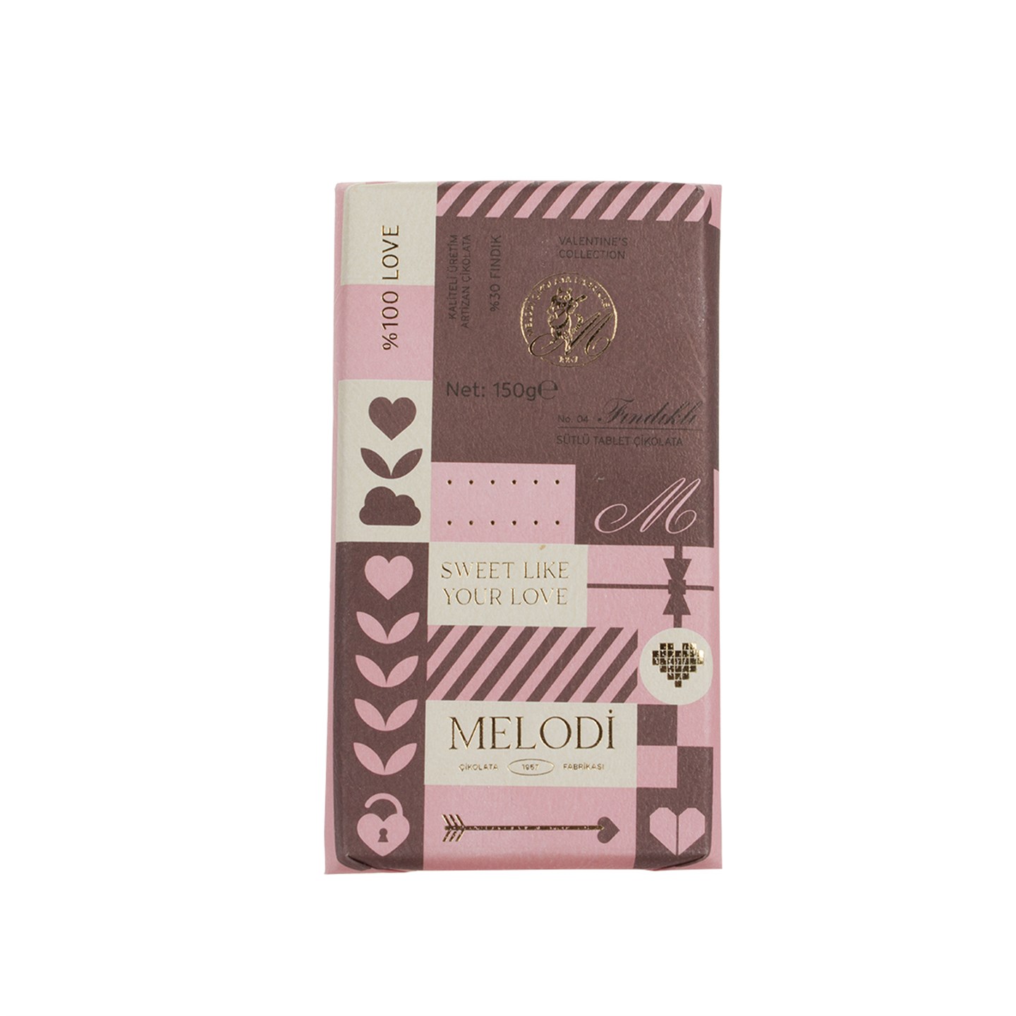 Sütlü Fındıklı Beyoğlu Kırmızı Tablet Çikolatası 150g(℮)