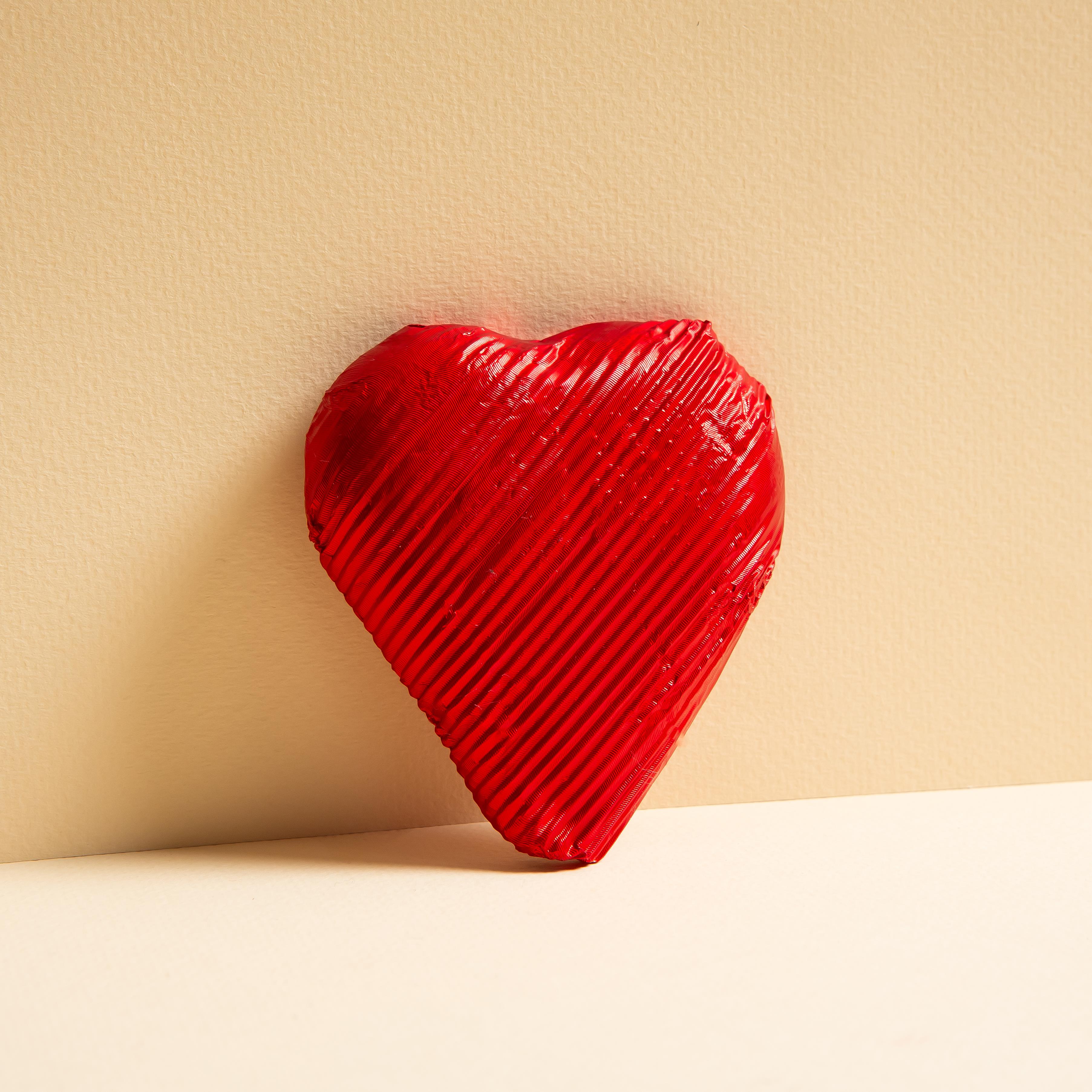 Yaldızlı Kırmızı Kalp Çikolata 30g