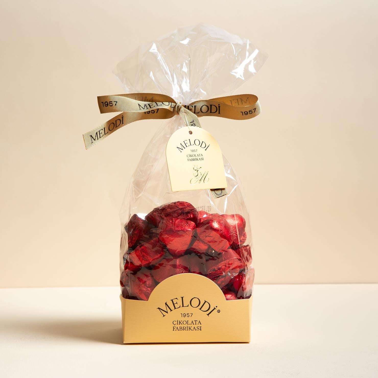 Yaldızlı Mini Kalp Çikolata 500g