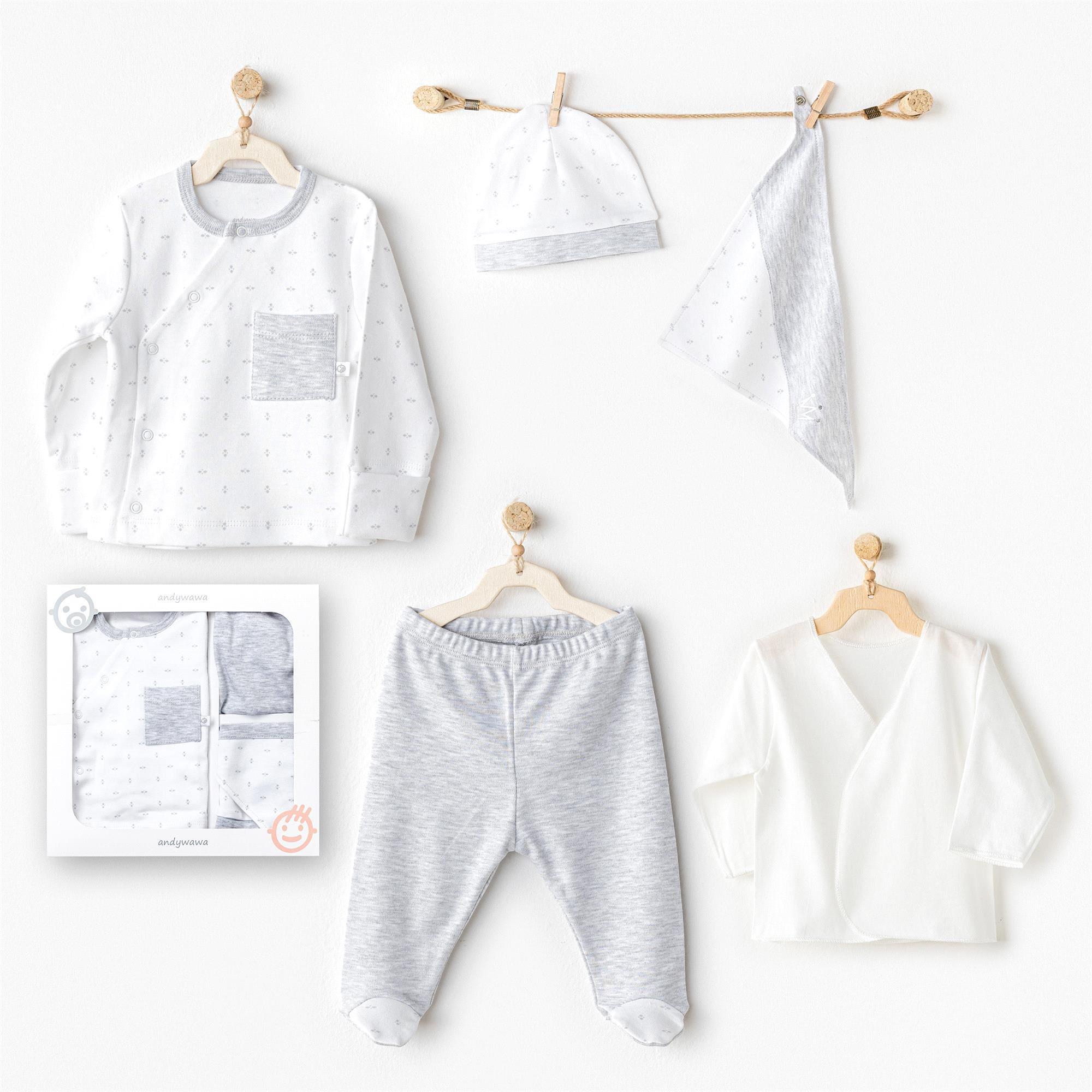 Andywawa Berbek hastane çıkışı 5 li set Beyaz AC24720