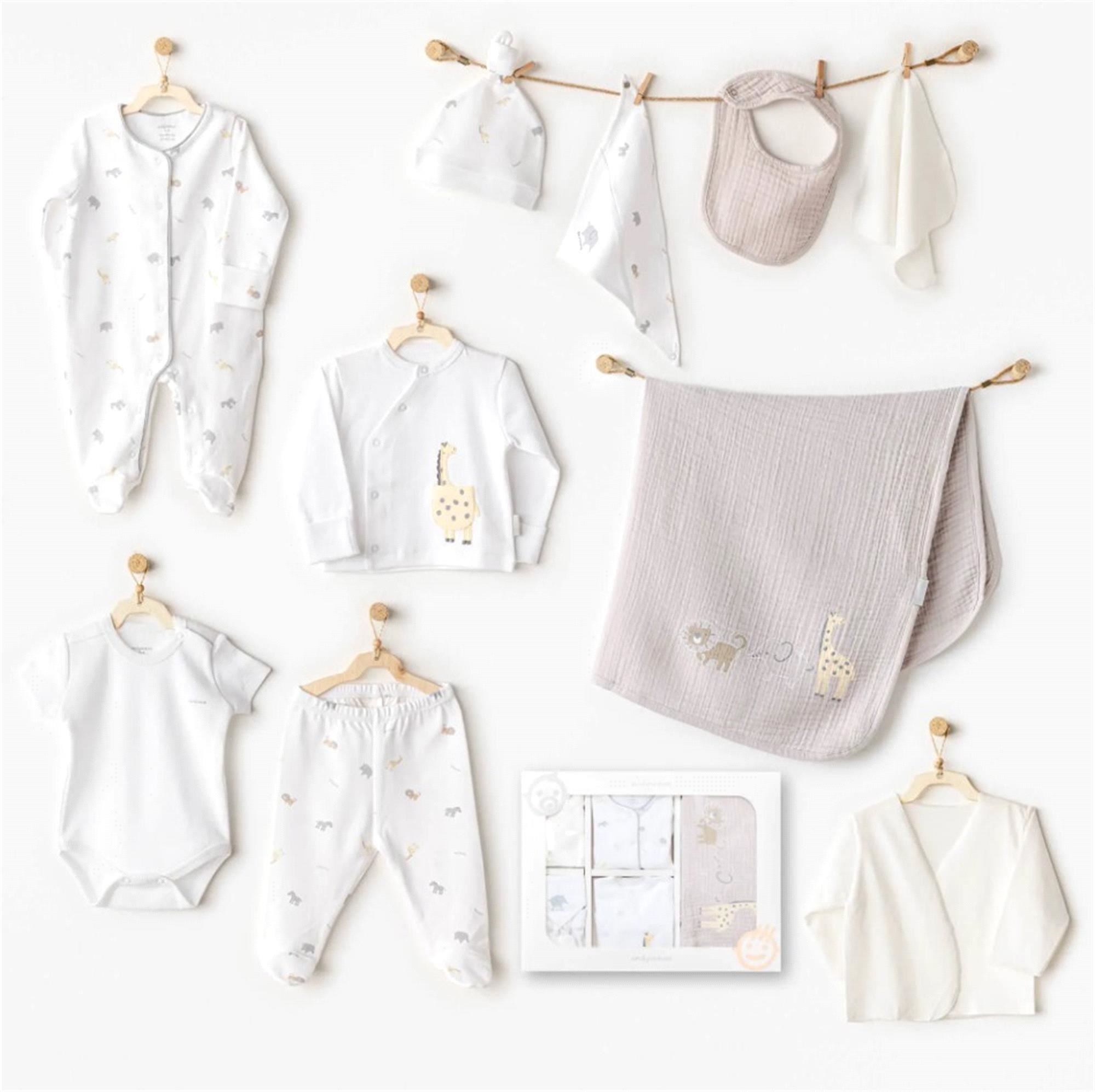 Andywawa Erkek Bebek 10'lu Hastane Çıkış Seti Beyaz AC25801