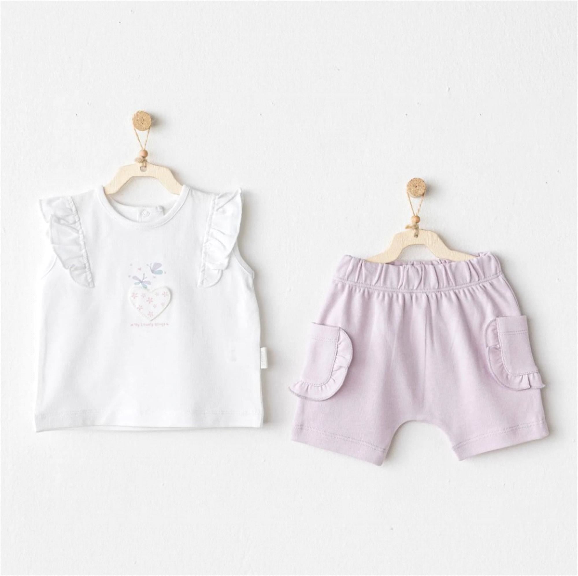 Andywawa Kız Bebek 2'li Takım Lila AC25581