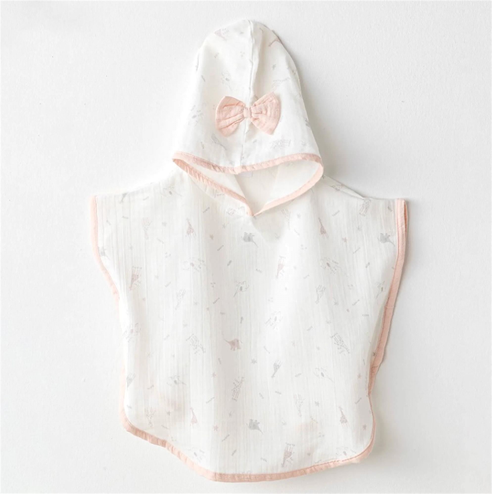 Andywawa Kız Bebek Müslin Panço Ekru AC25513