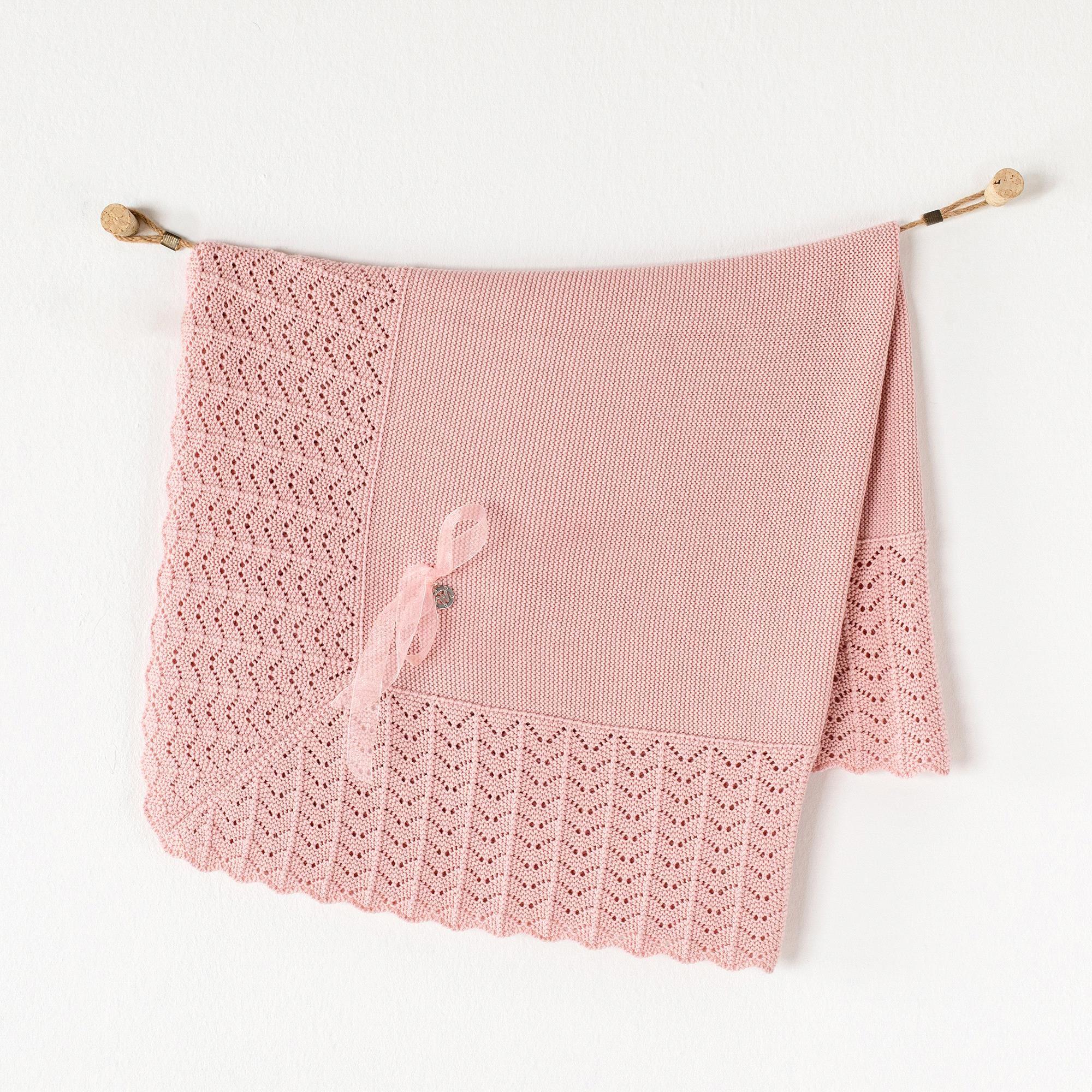 Andywawa Kız Bebek Triko Battaniye Pembe AC24329