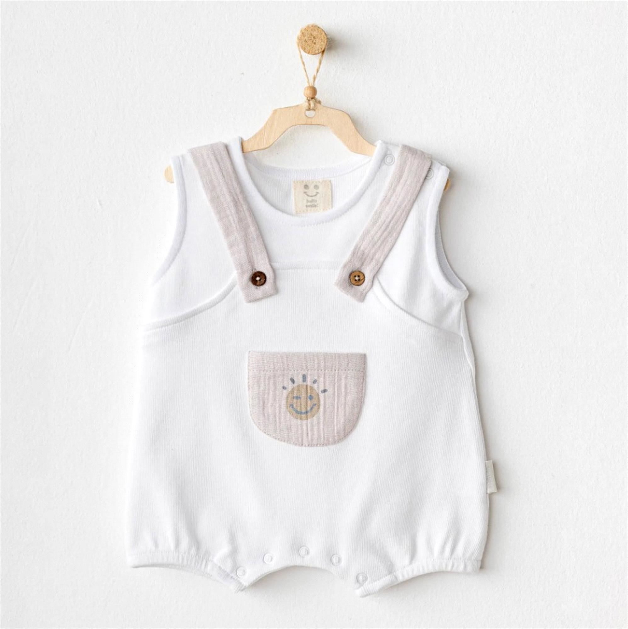 Andywawa Unisex Bebek Salopet Tulum Beyaz AC25901
