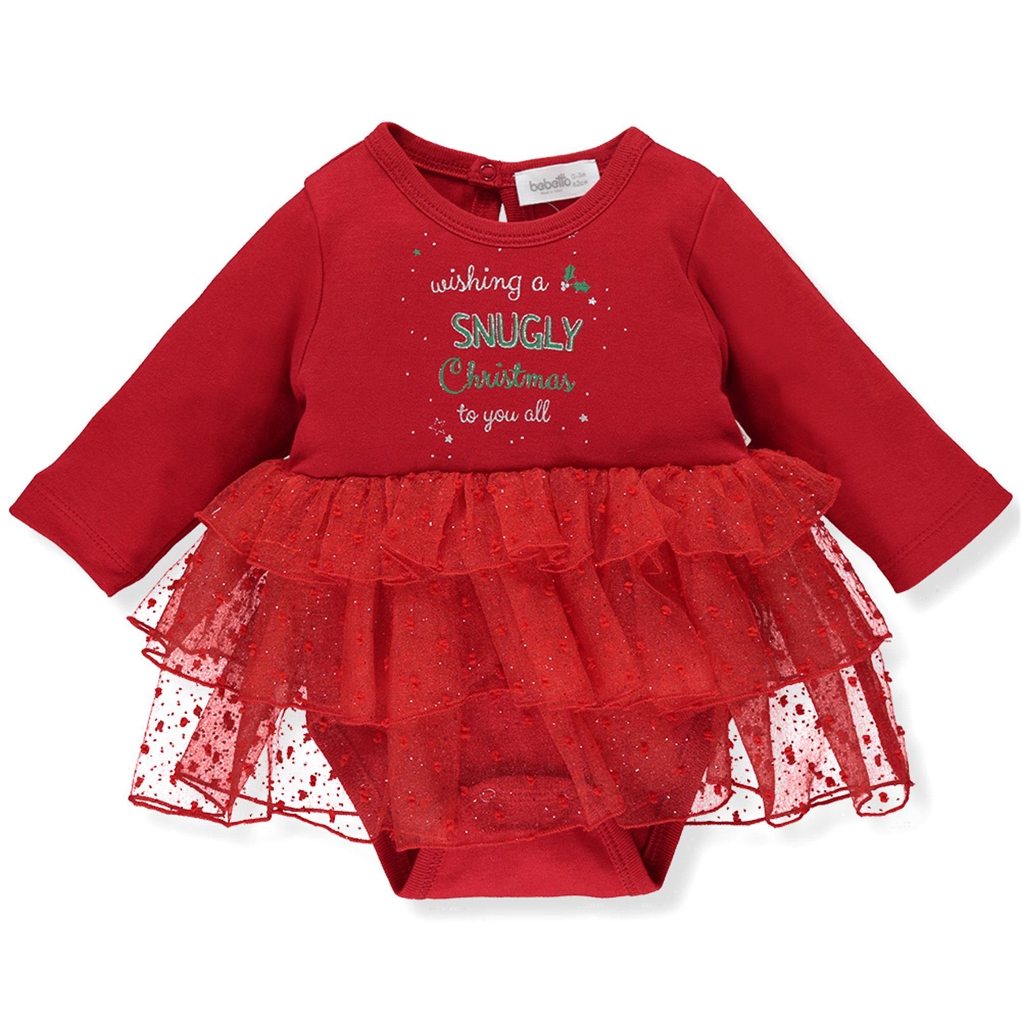Bebetto Kız Bebek Yenidoğan Tütülü Elbise Kırmızı 23KBBTKBDY001