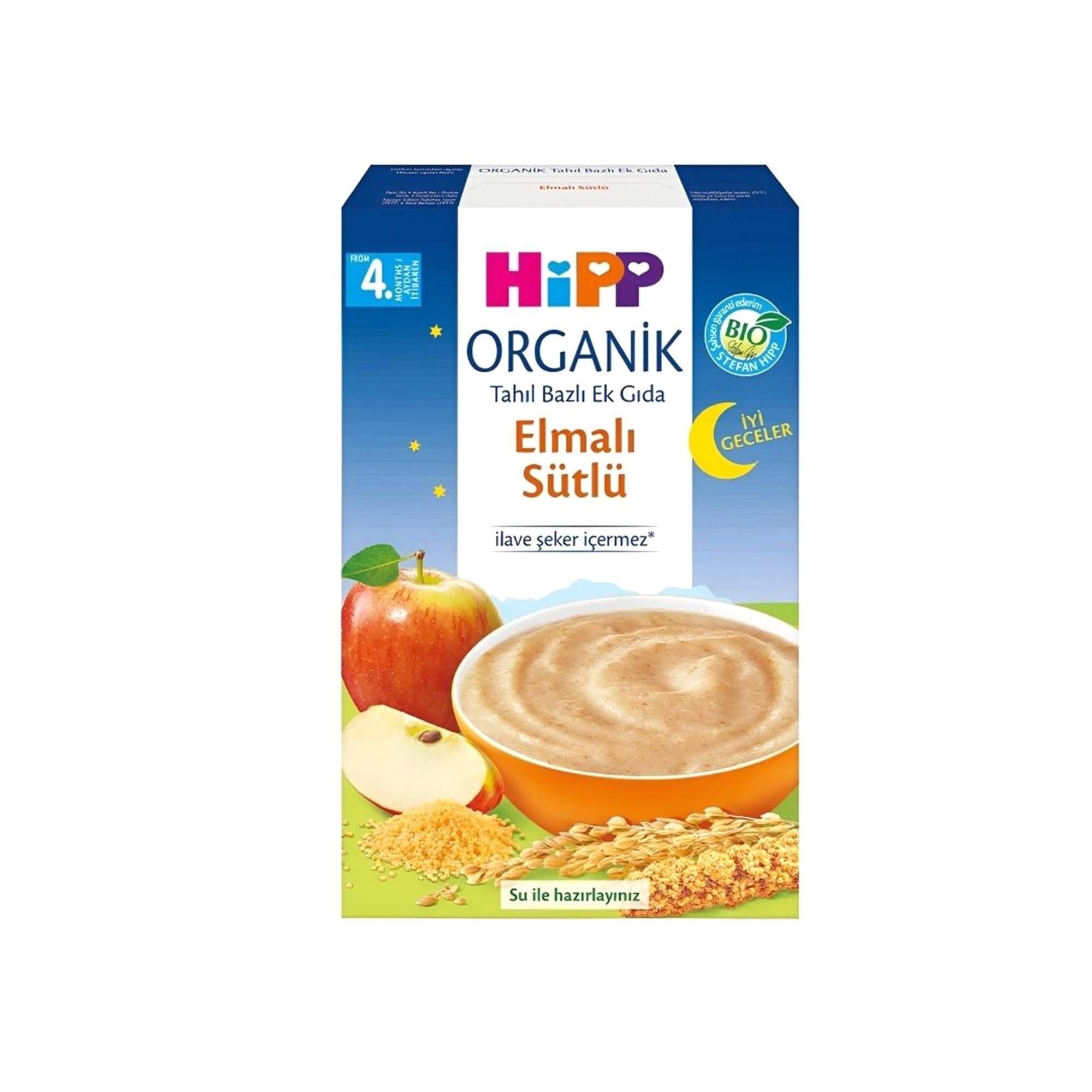 Hipp Organik Tahıl Bazlı İyi Geceler Sütlü Elmalı 250 Gr