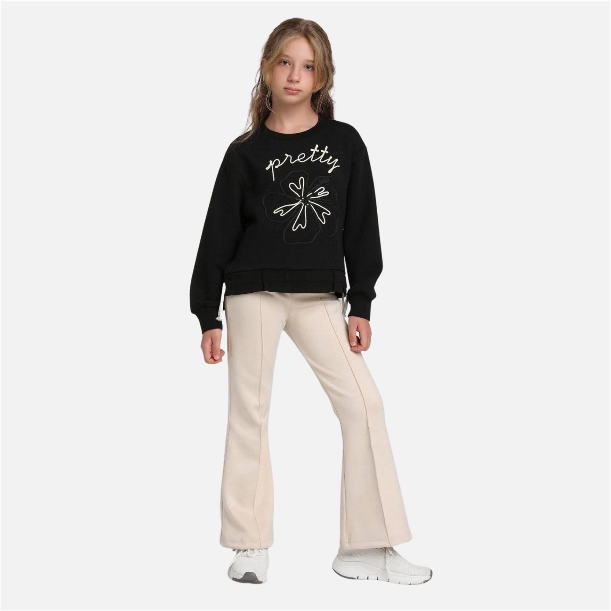 Jadeer Escabel Kız Çocuk Sweat Siyah 5-9 Yaş 36074