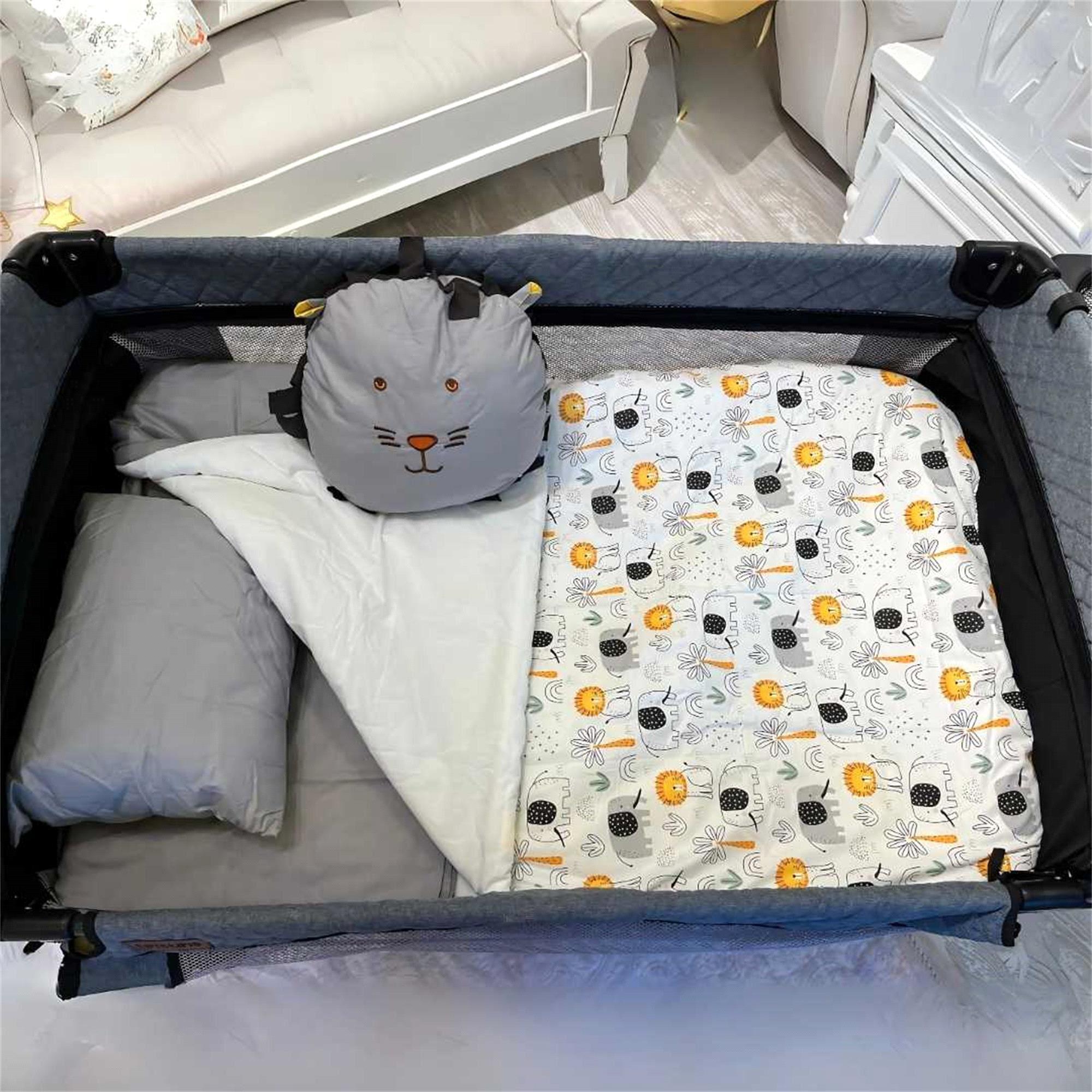 Jadeer Pamuklu Aslan Figür Oyun Parkı Uyku Seti Gri P123