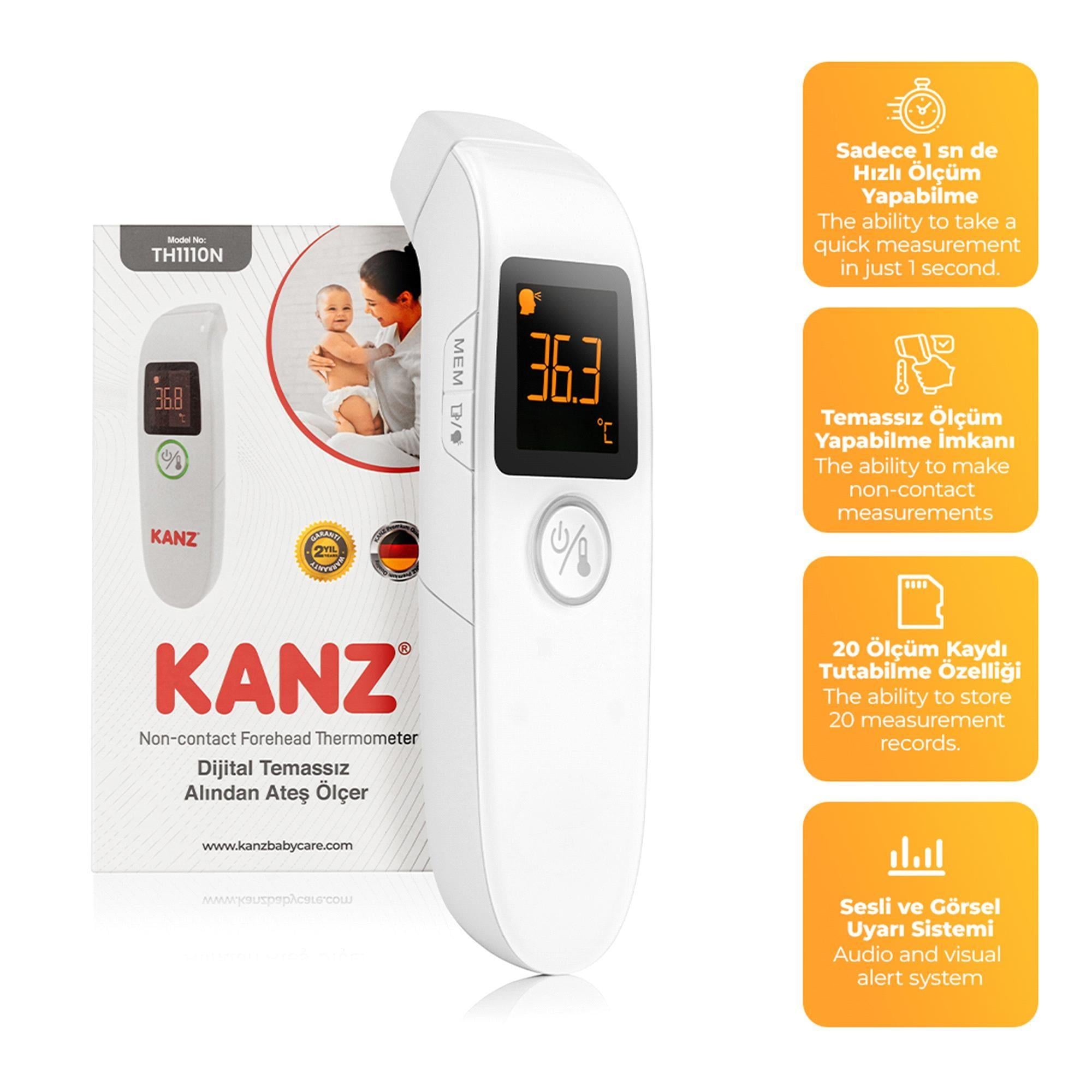 Kanz TH1110N Dijital Temassız Alından Ateş Ölçer