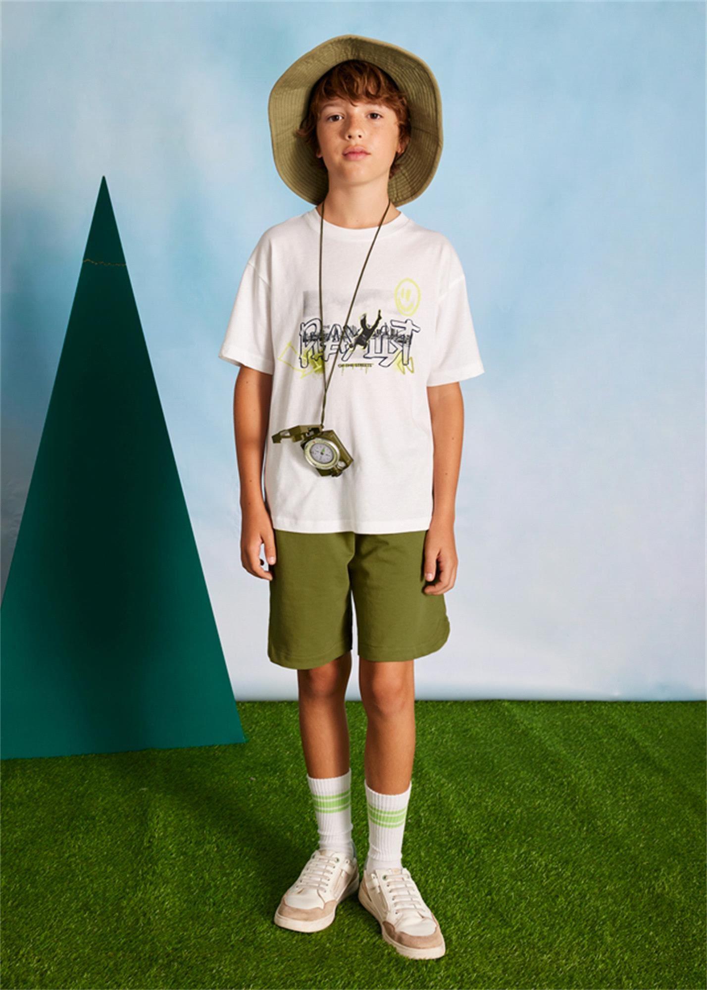 Mayoral Erkek Çocuk Şortlu Takım Bco-Verde 6683