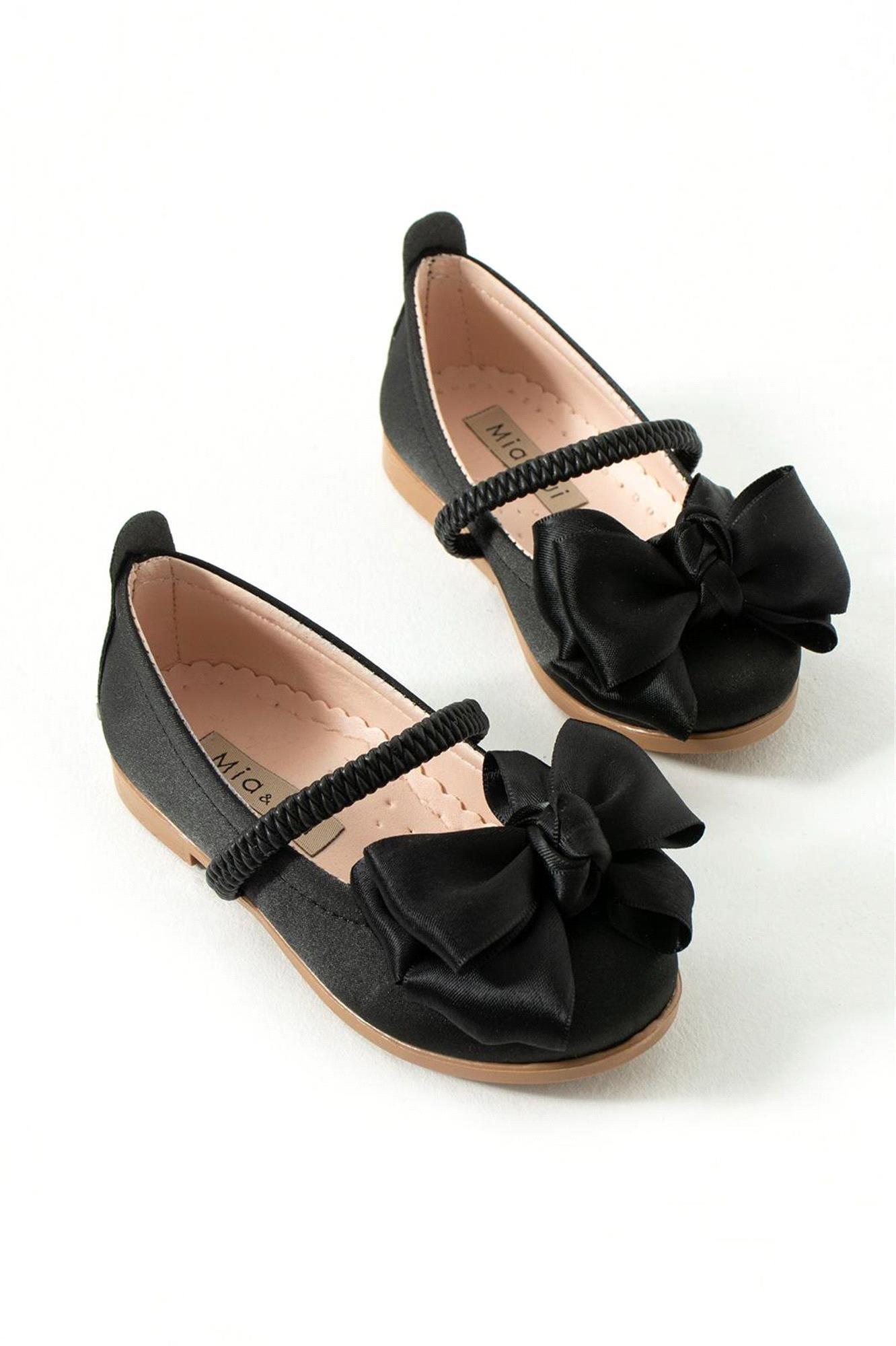 Mia Lui Tegan Kız Çocuk Ucunda Fiyonk Babet Siyah 26-30 T123P