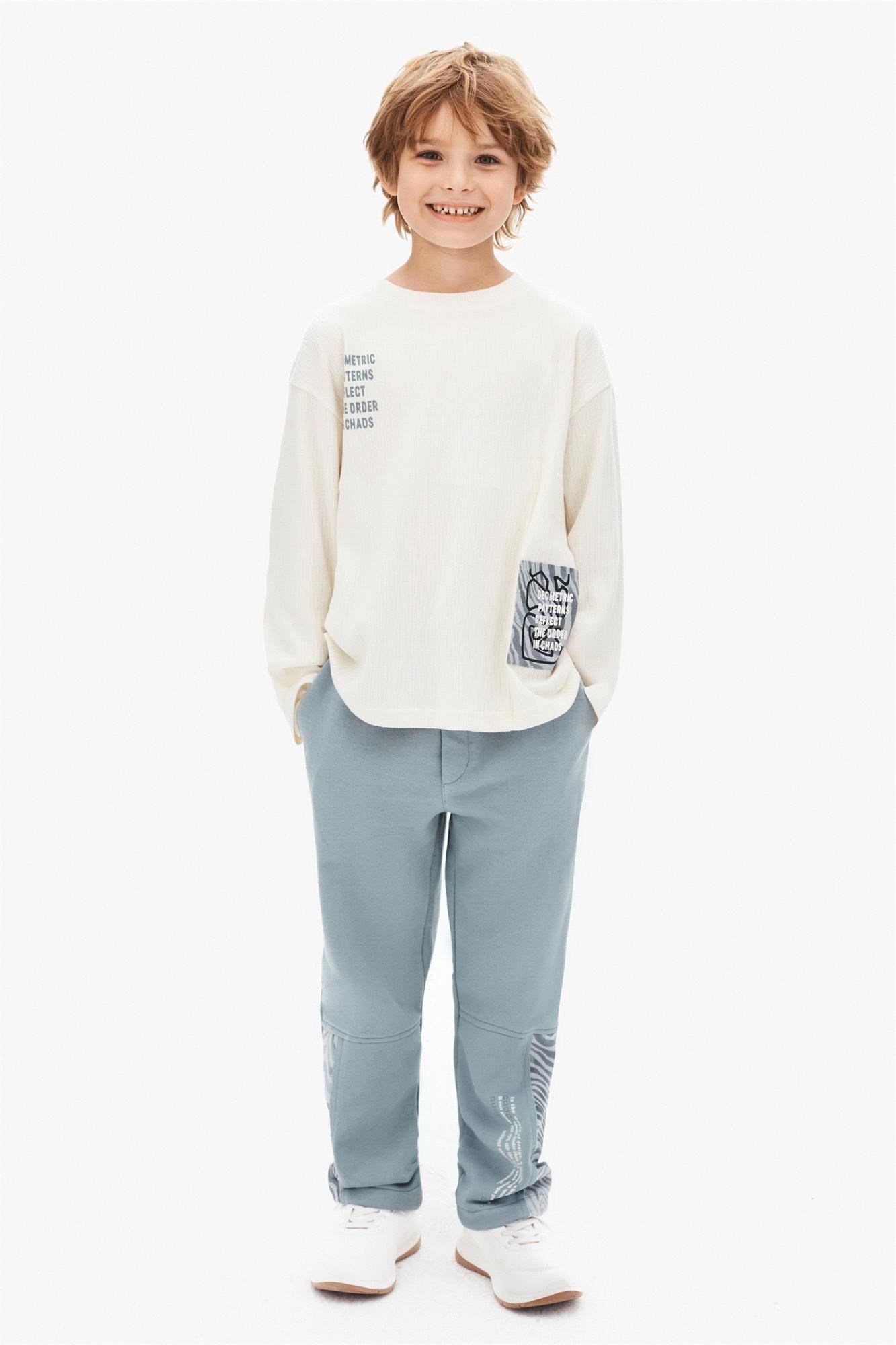 NK Kids Erkek Çocuk Badi EKru-Mavi 49303
