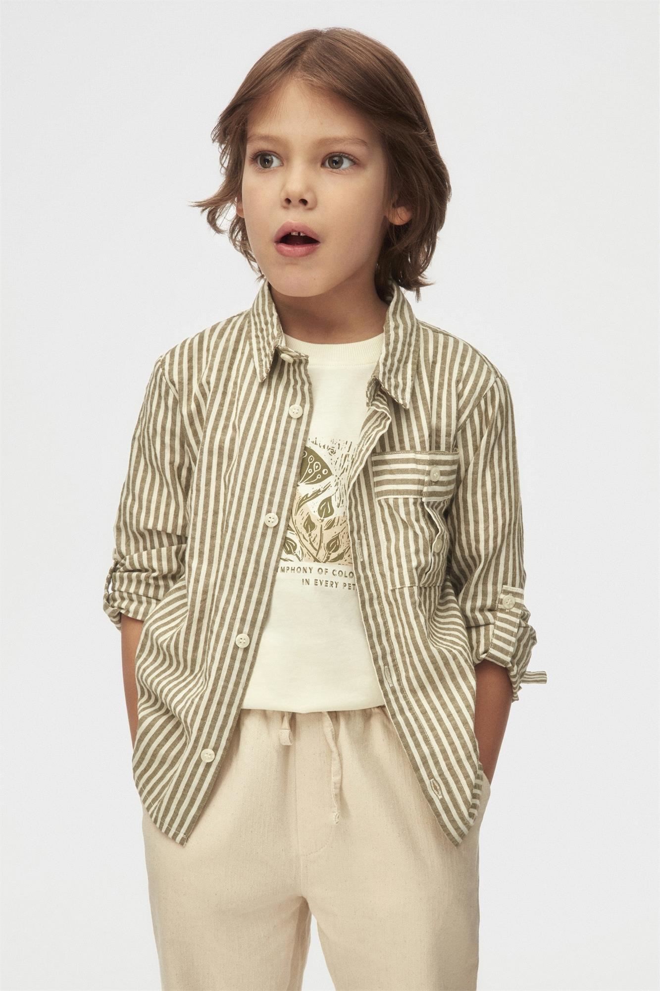 Nk Kids Erkek Çocuk Gömlek Haki 48521