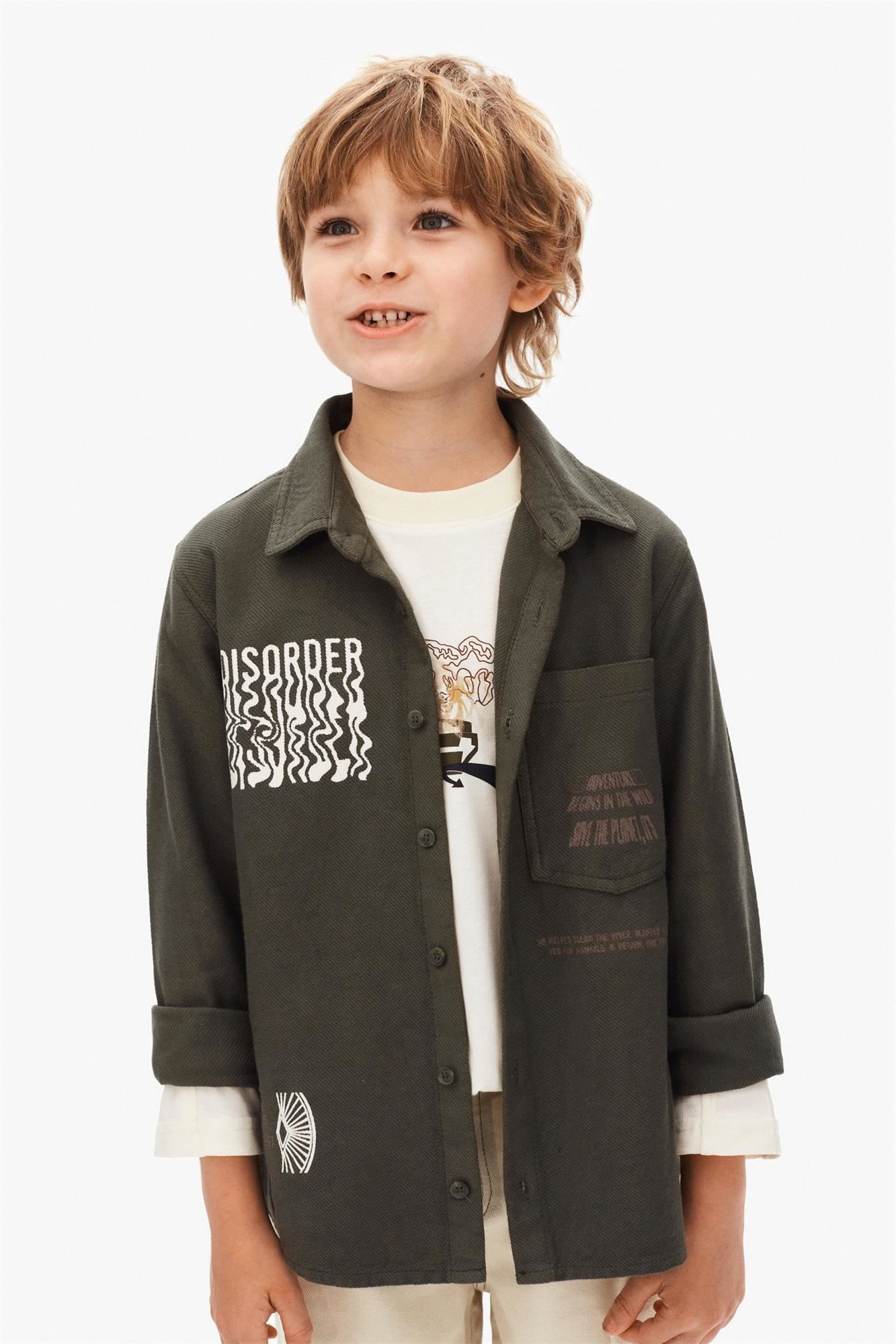 NK Kids Erkek Çocuk Gömlek Haki  49319