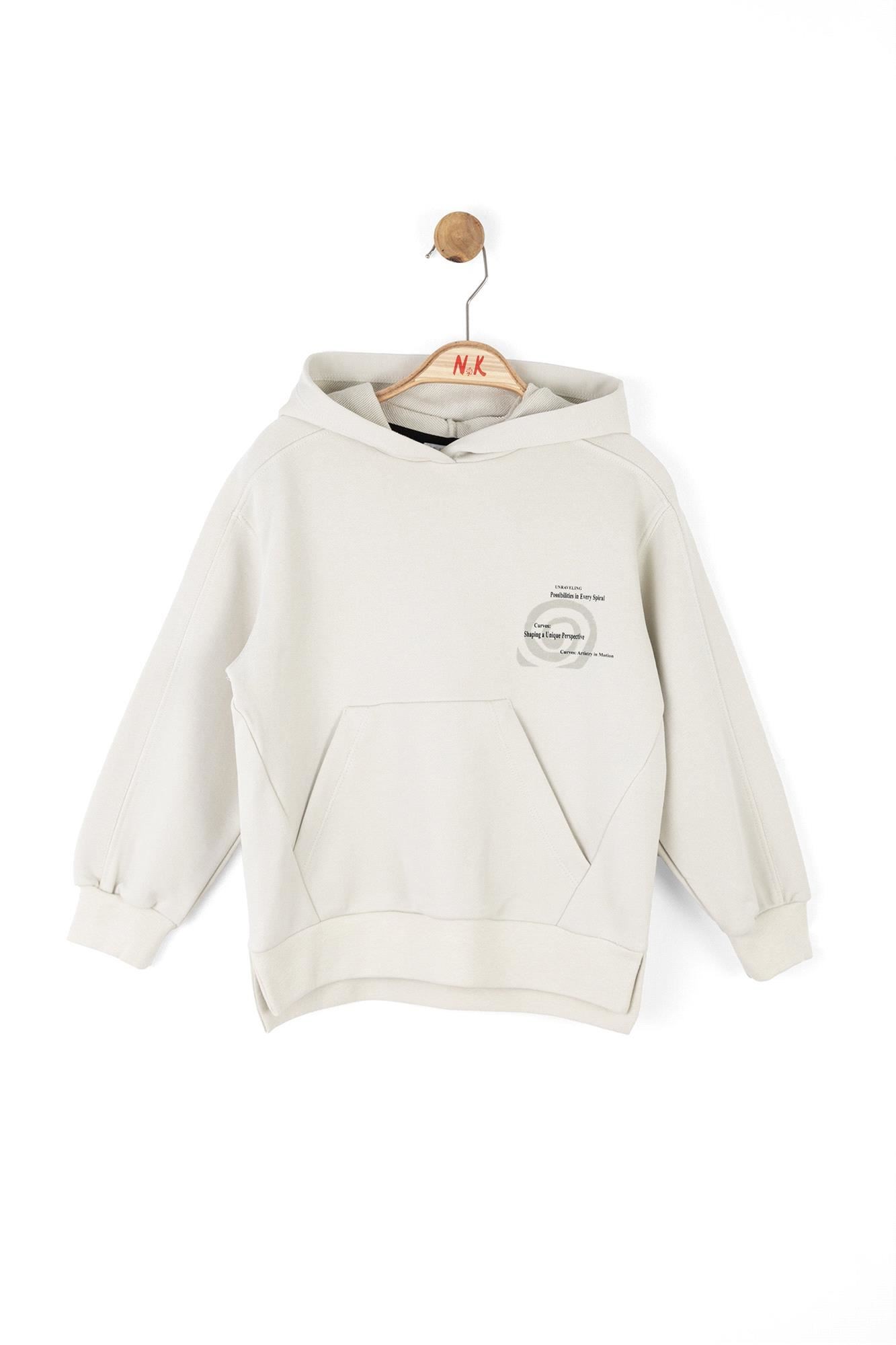 NK Kids Erkek Çocuk Kapişonlu Sweat Krem-Oranj 47500