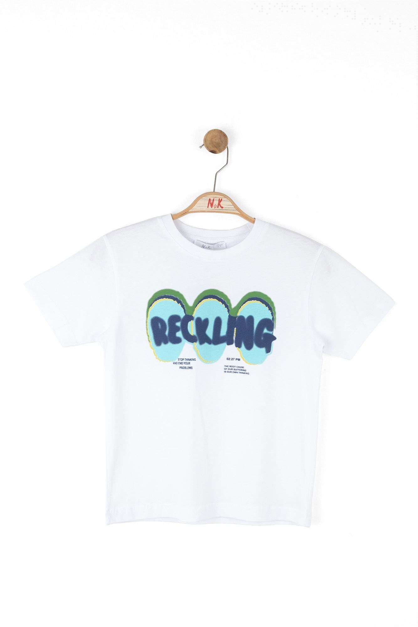 NK Kids Erkek Çocuk Tişört Ekru 48541