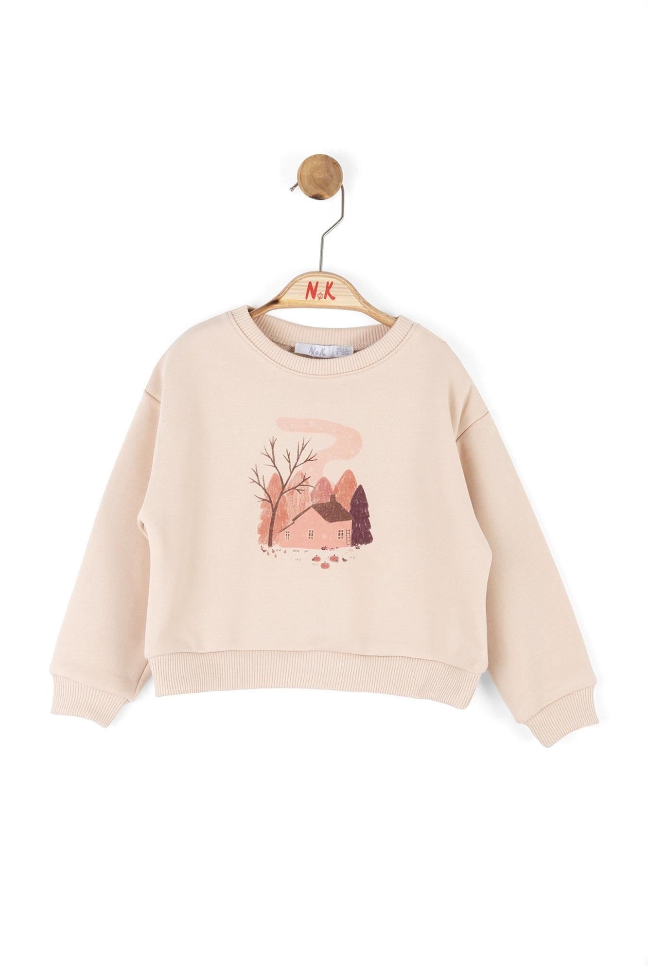 NK Kids Kız Bebek Sweat Krem 37633