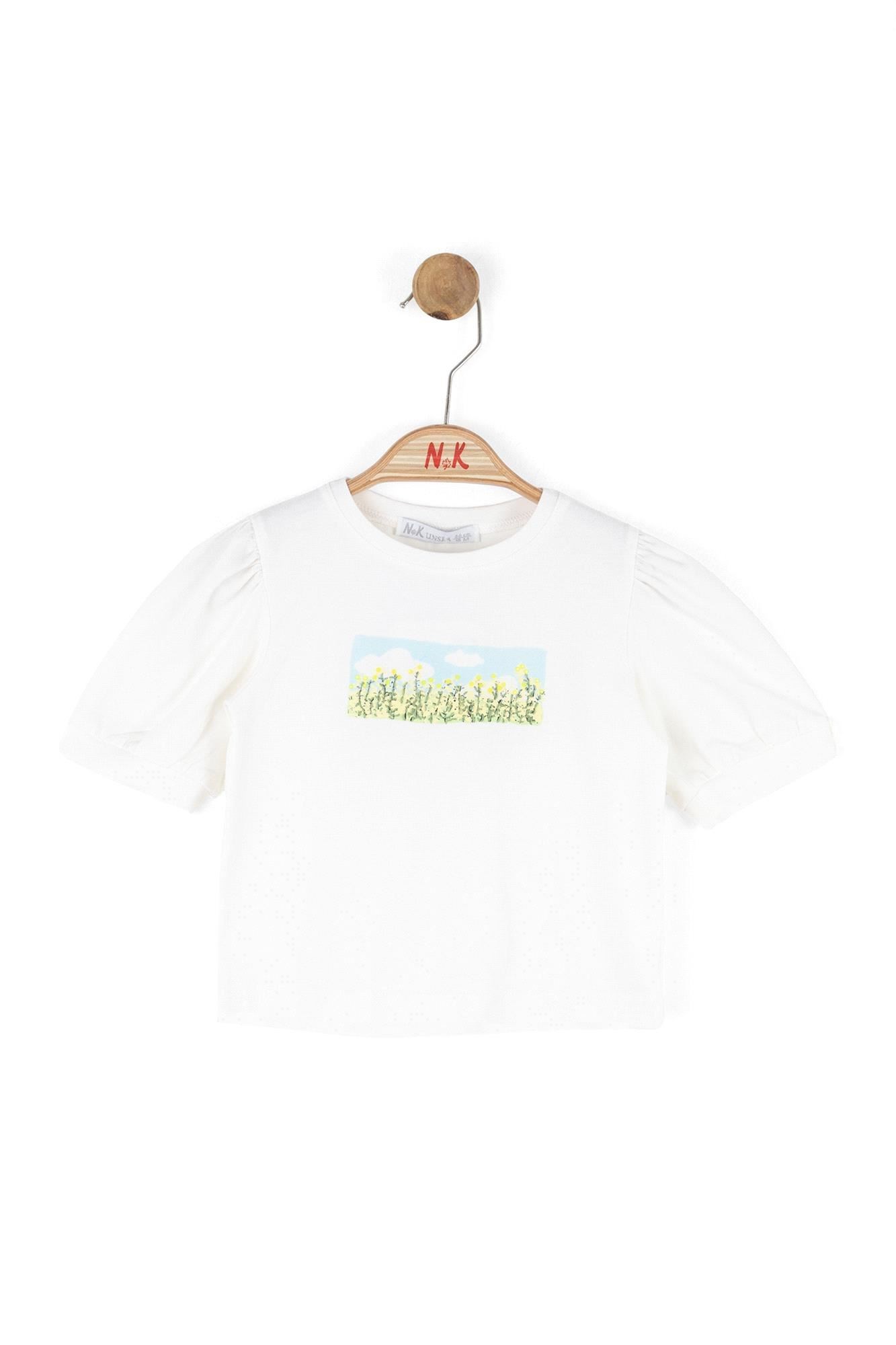NK kids Kız Bebek Tişört Ekru 38625