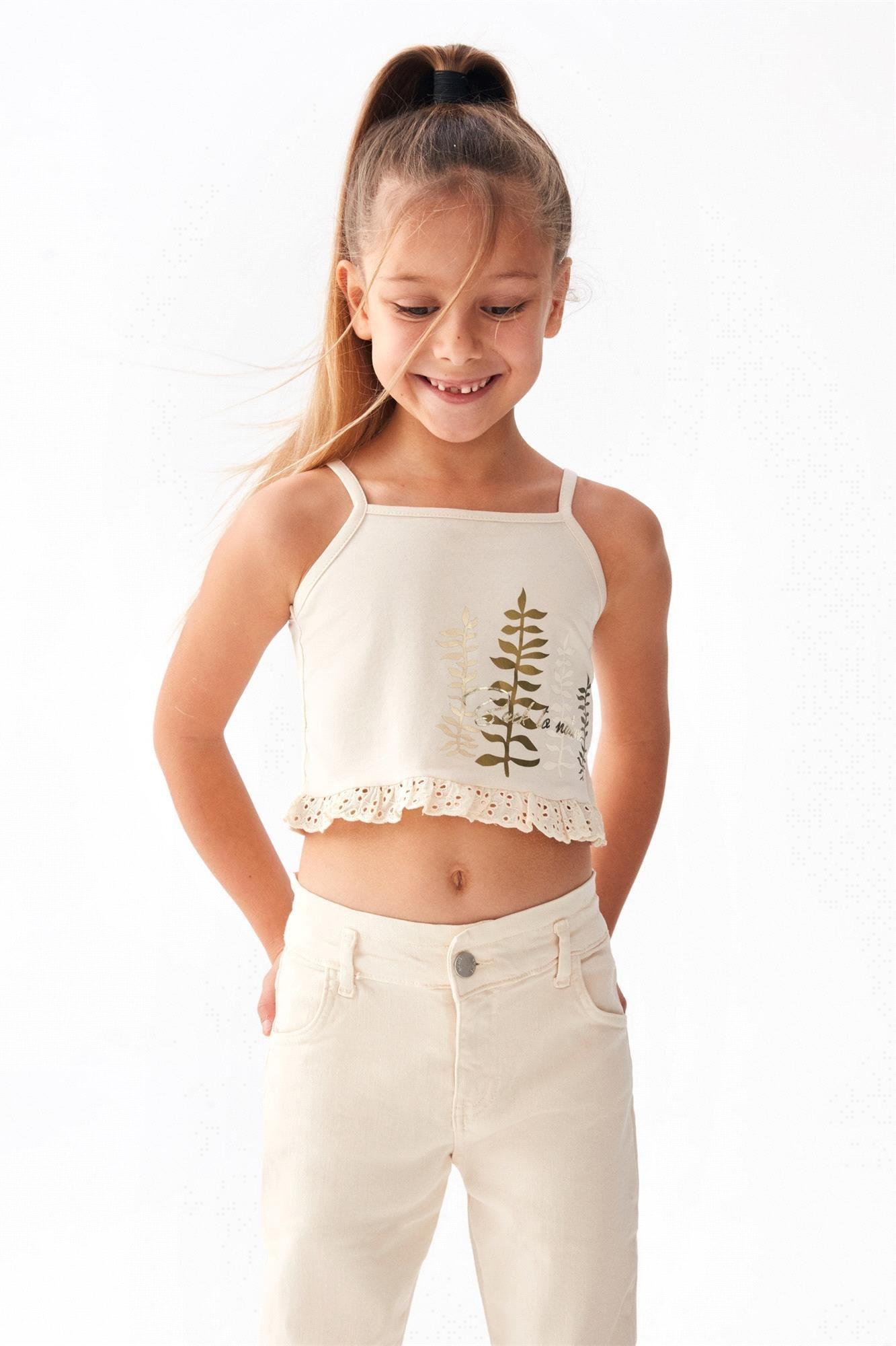 NK Kids Kız Çocuk Green Bluz Krem 36504