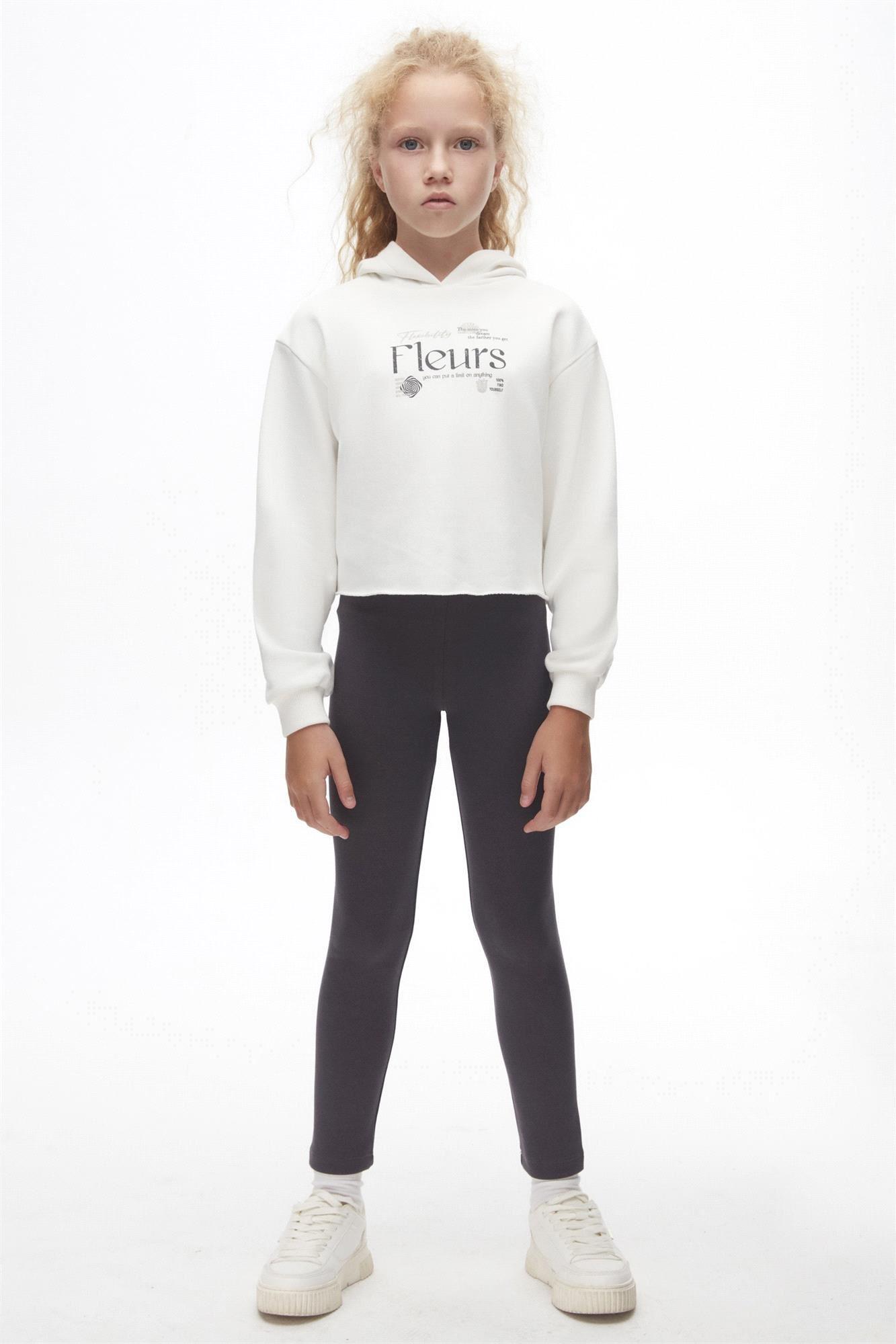 NK Kids Kız Çocuk Kapşonlu Sweat Ekru 37817